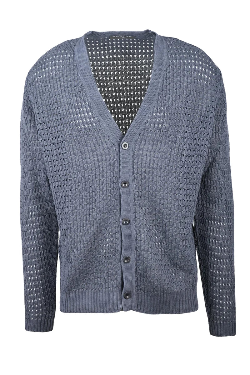 Linen Cotton Cardigan - Grey