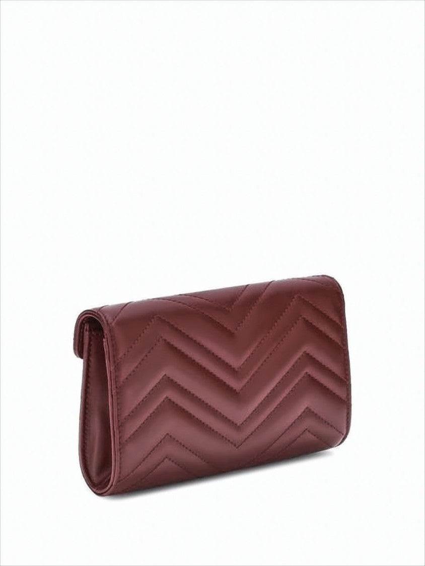 Pikowana skórzana torebka crossbody Chevron