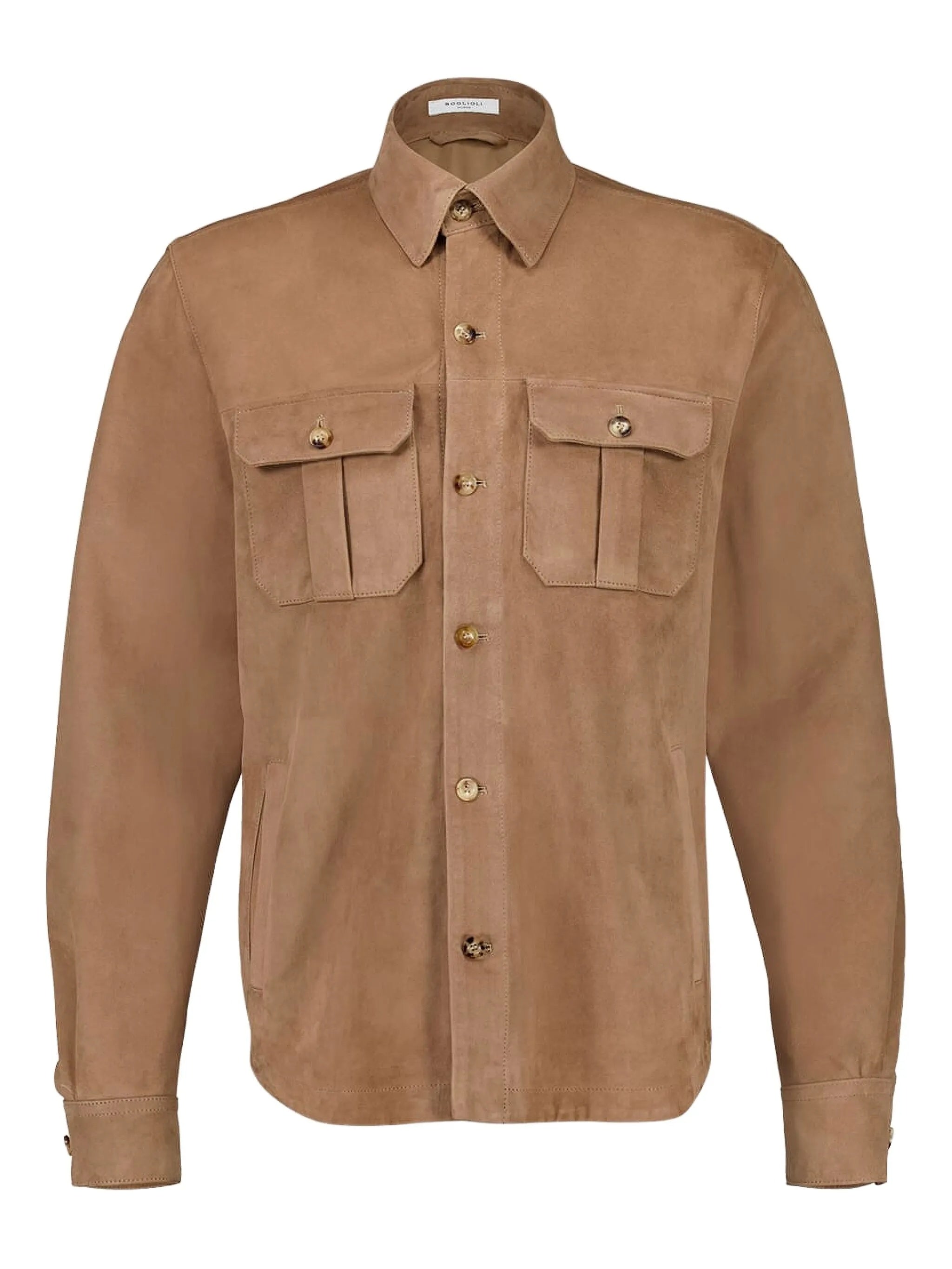 Suede Leather Classic Collar Jacket