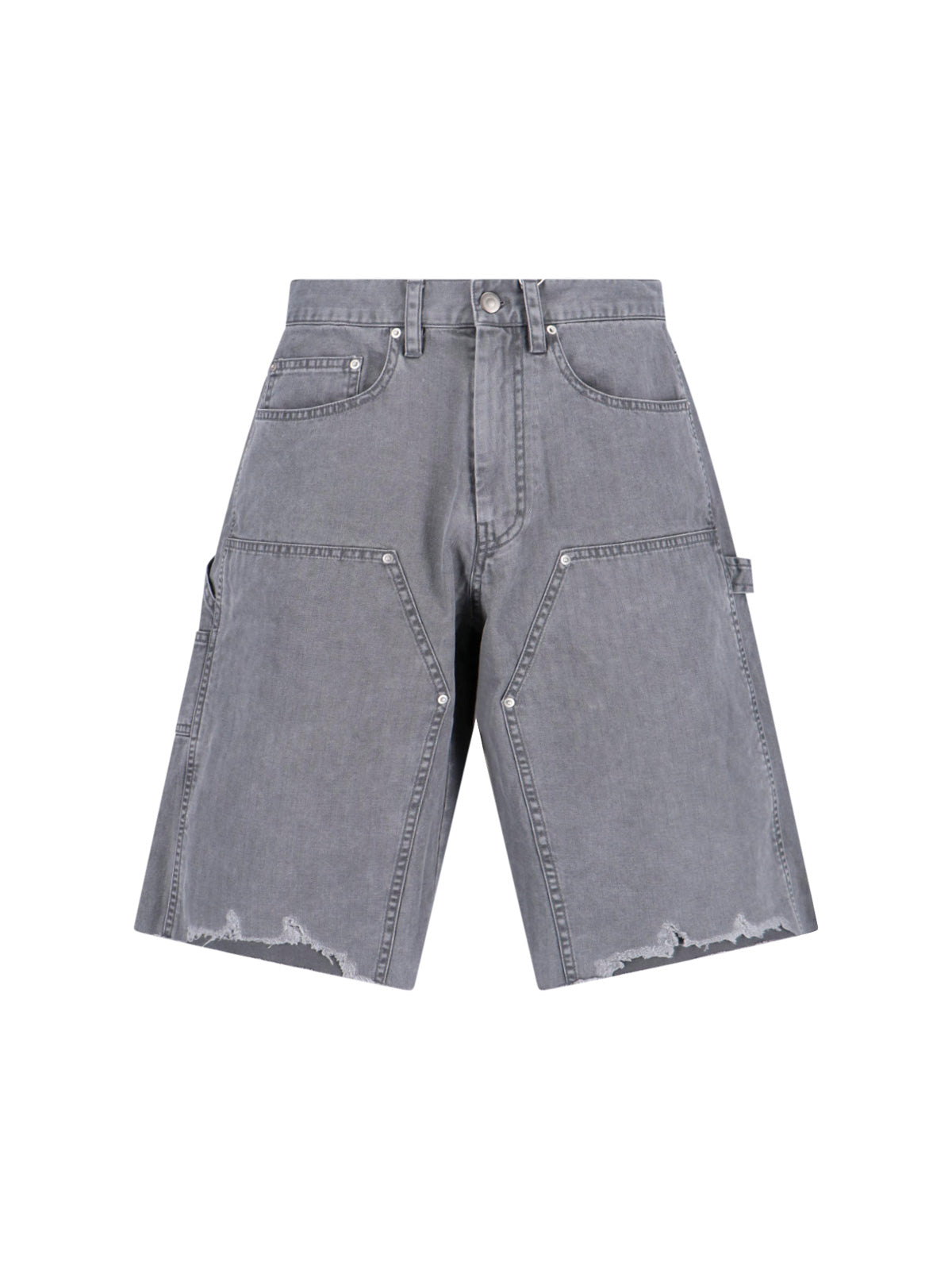 Straight-Leg Cargo Shorts And Zip Fly Closure