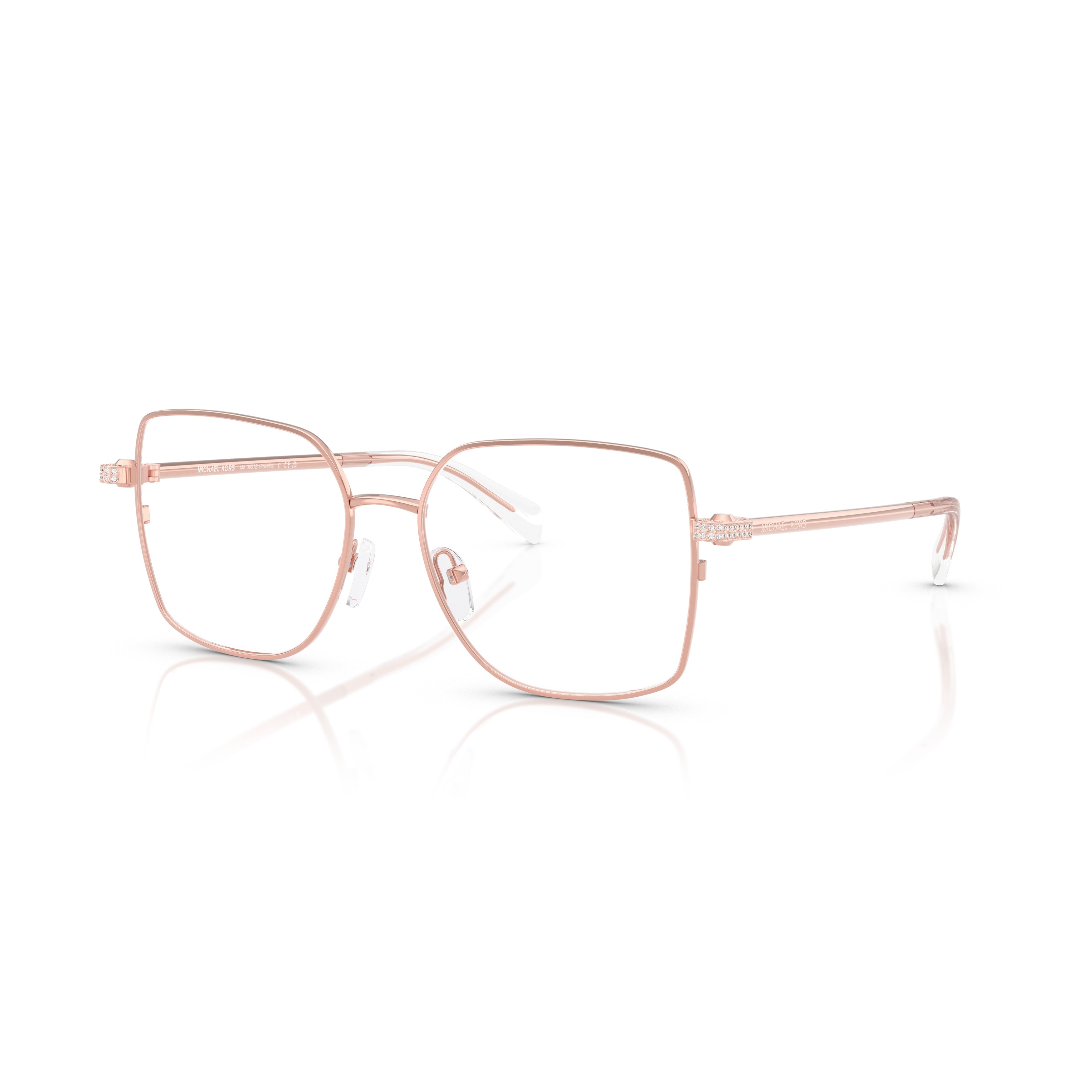 0mk3091b Delicate Rose Gold Metal Frame Eyeglasses with Adjustable Nose Pads