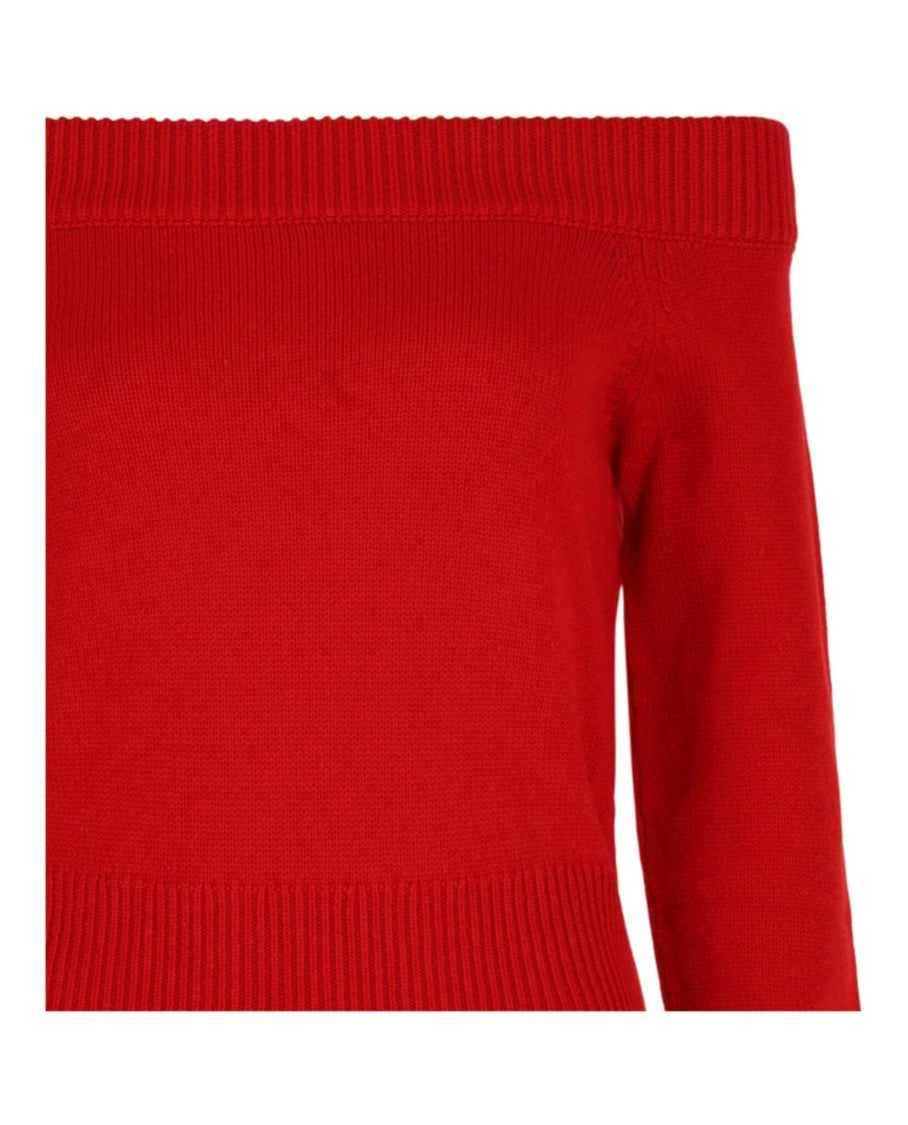 Off-The-Shoulder Wool And Cashmere Blend Sweater