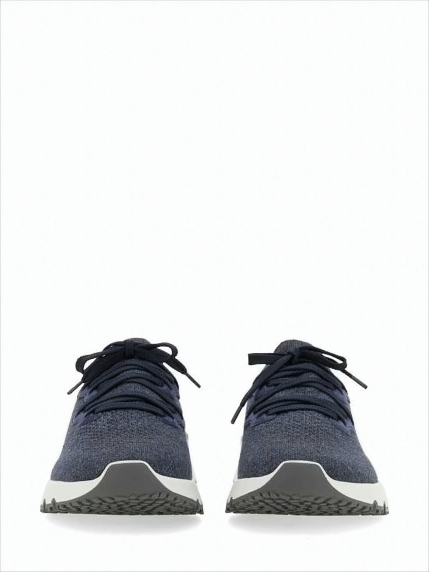 Breathable Knit Mesh Lace-Up Sneakers