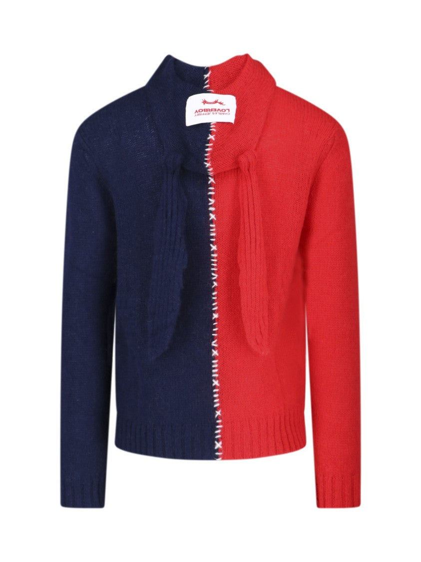 Classic Knit Sweater In Vibrant Red