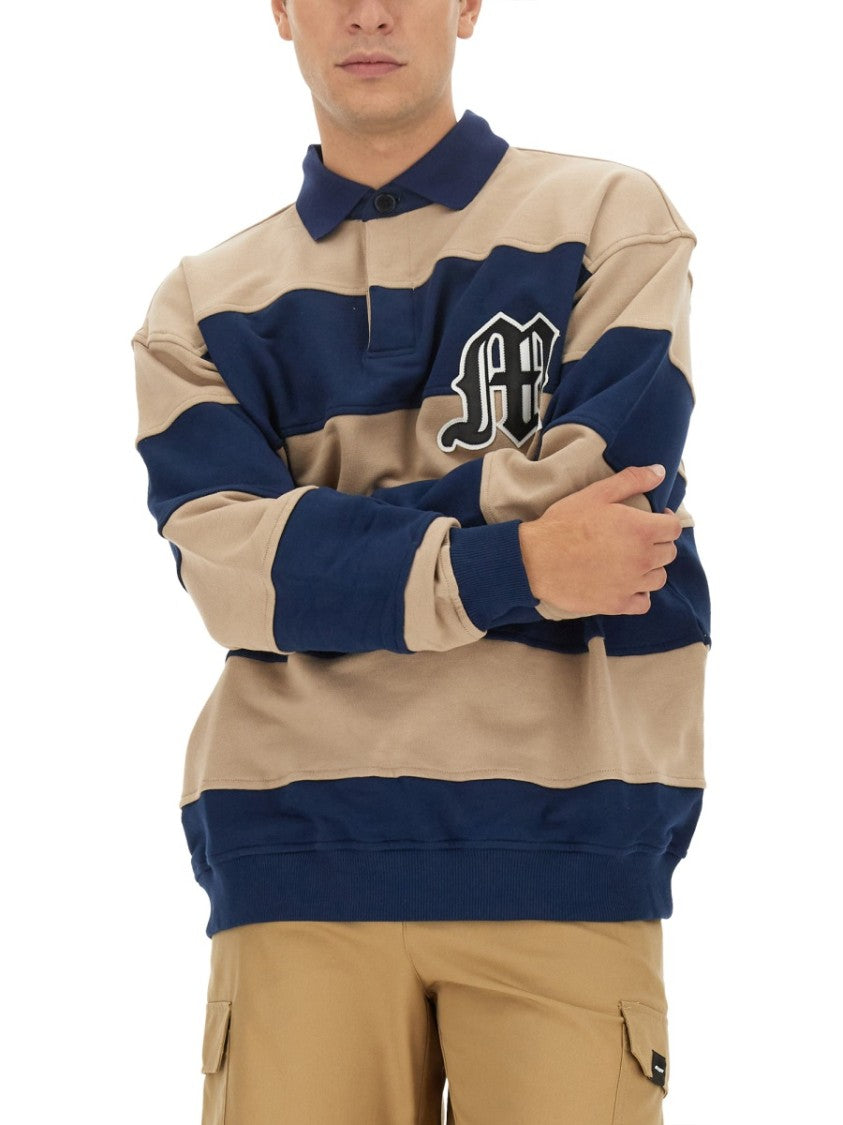 Oversized Sweatshirt With Classic Polo Collar
