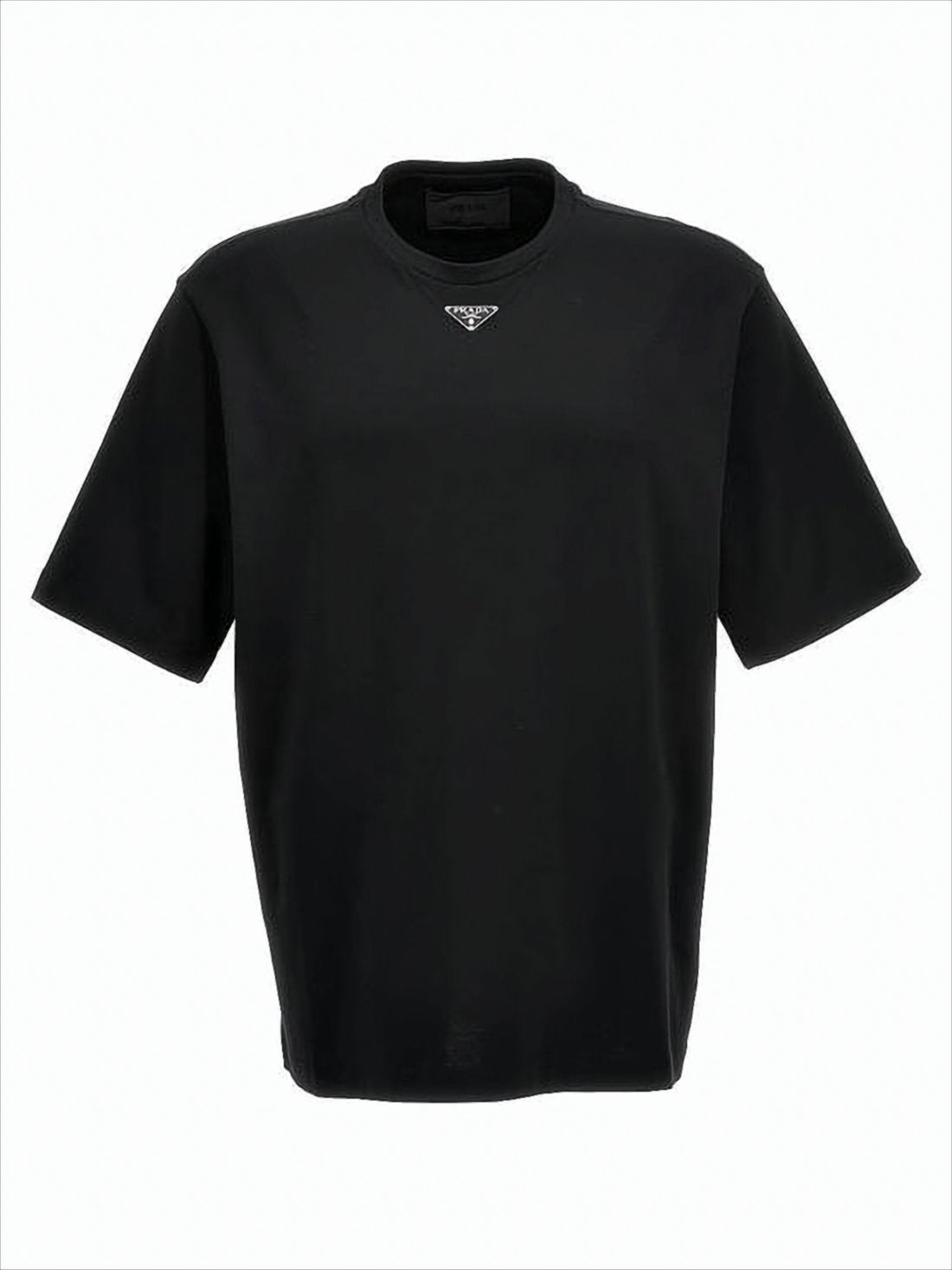 Short-Sleeve Black Cotton T-Shirt