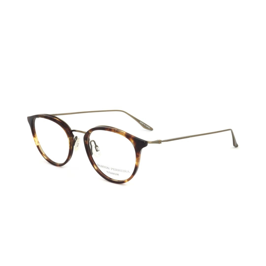 Bp5095 480lz Round Tortoiseshell Pattern Eyeglasses with Thin Metal Temples
