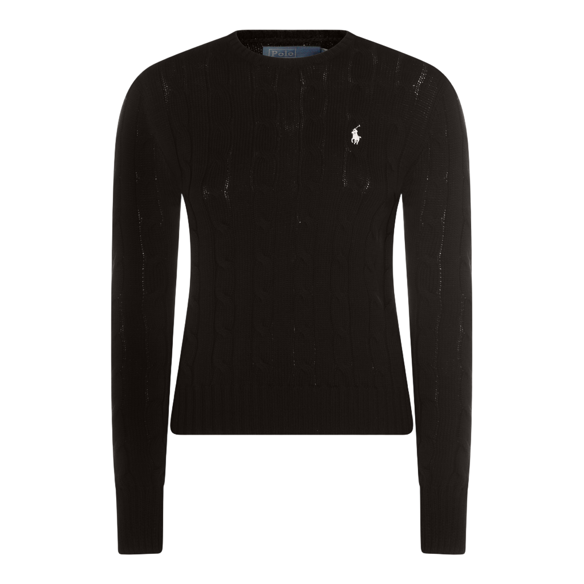 Cable-Knit Sweater with Classic Crew Neckline