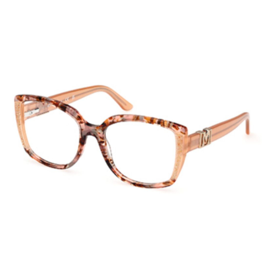 Gm50012 55044 Cat-Eye Tortoiseshell Sunglasses with Metallic Logo