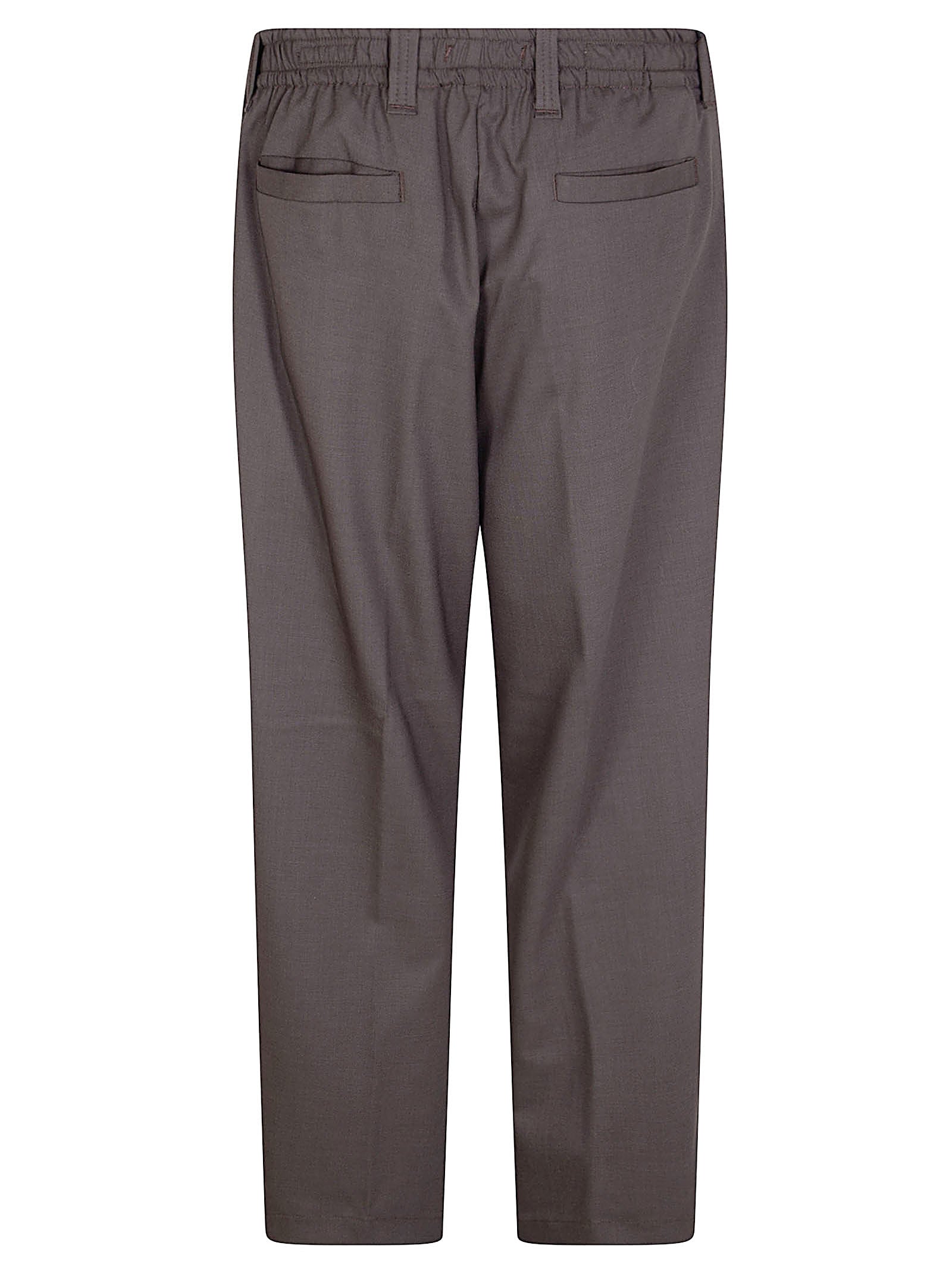 Straight-Leg Trousers with Subtle Sheen and Tailored Finish