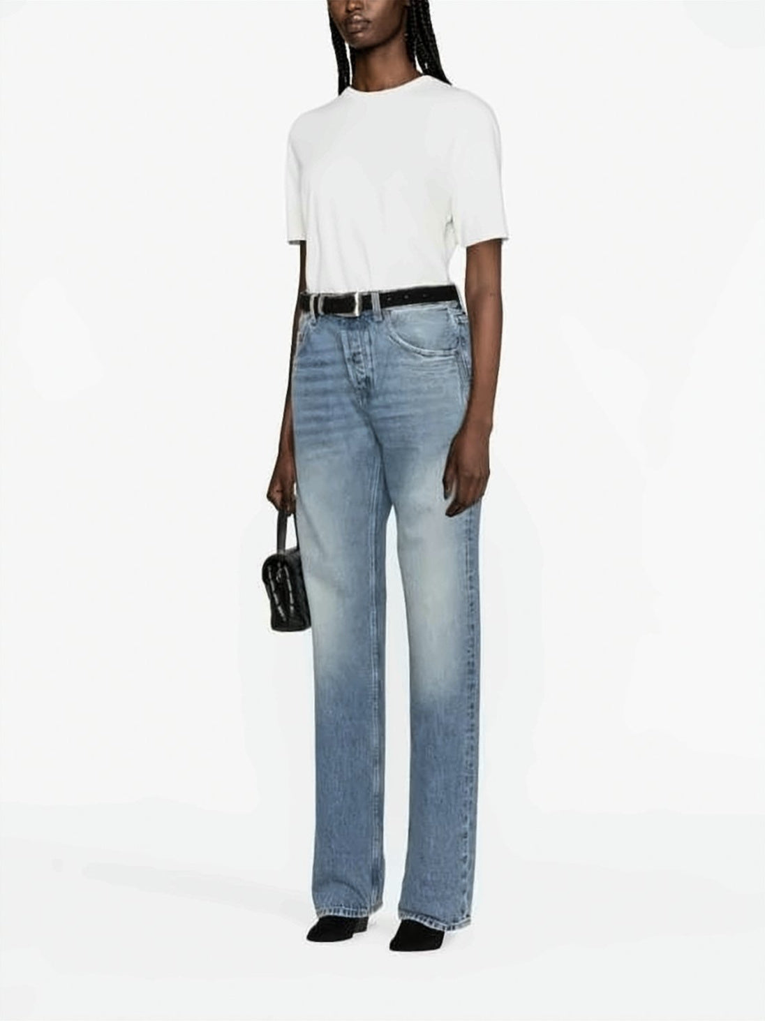 Minimalist White Cotton T-Shirt with Chest Pocket Detail