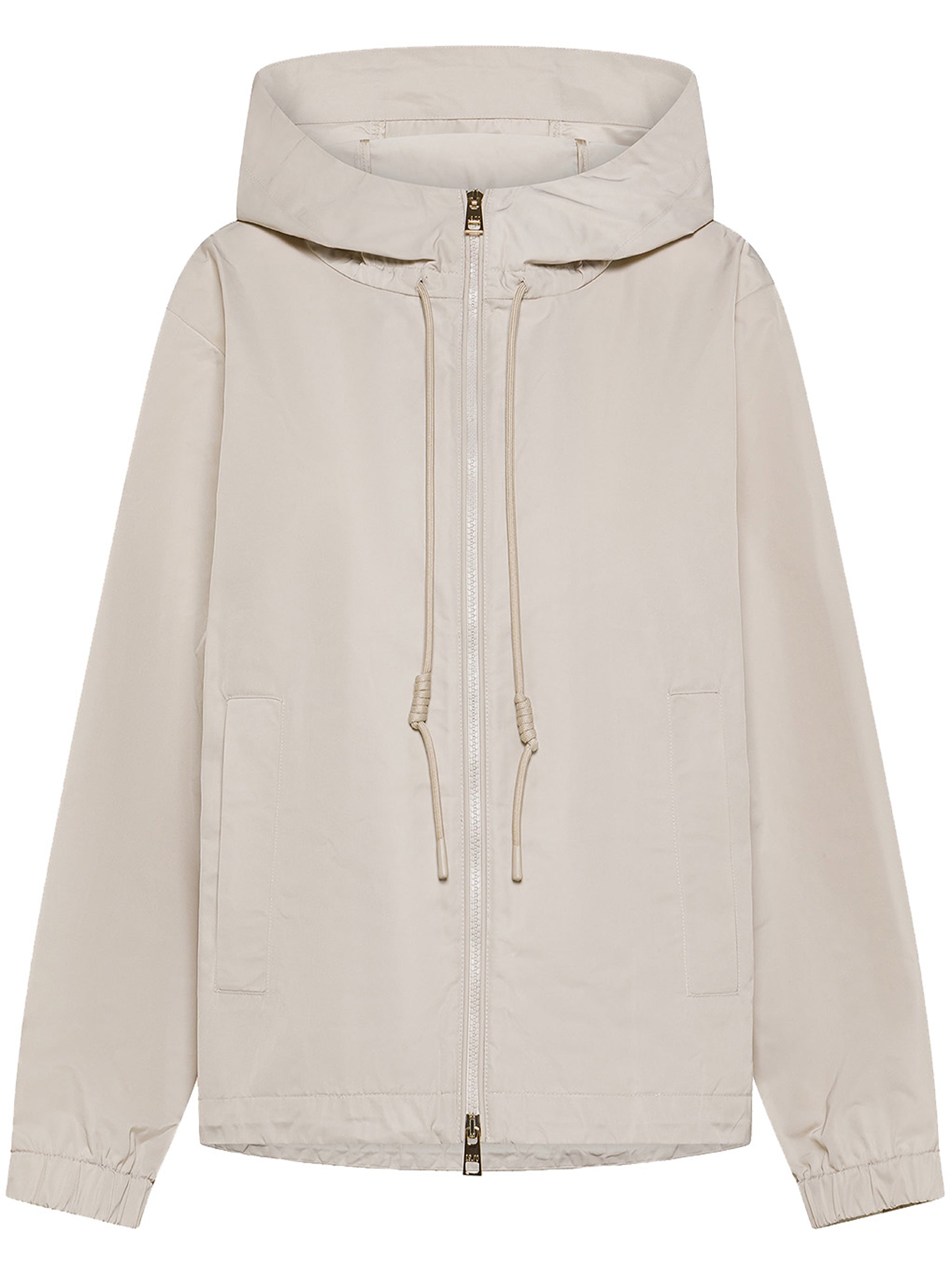 Light Beige Giubbino Hooded Casual Jacket