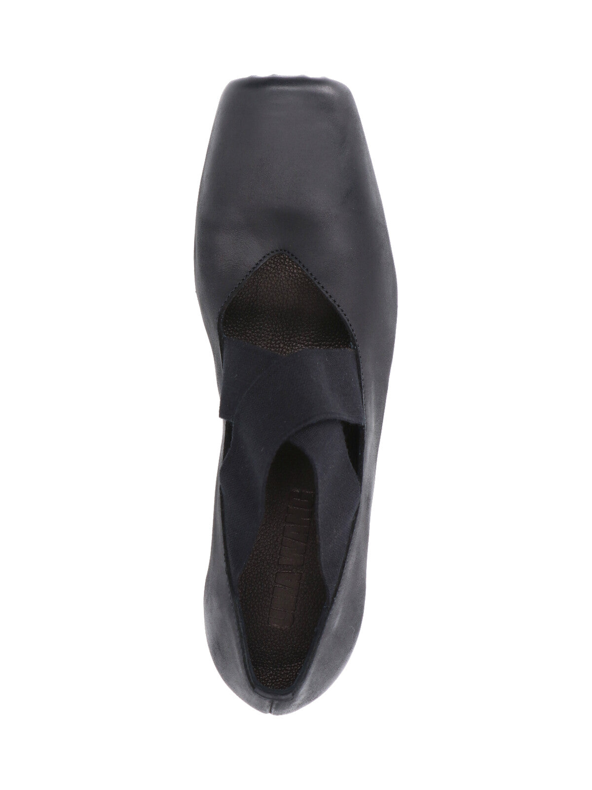 Rounded Toe Black Flats With Minimalist Design