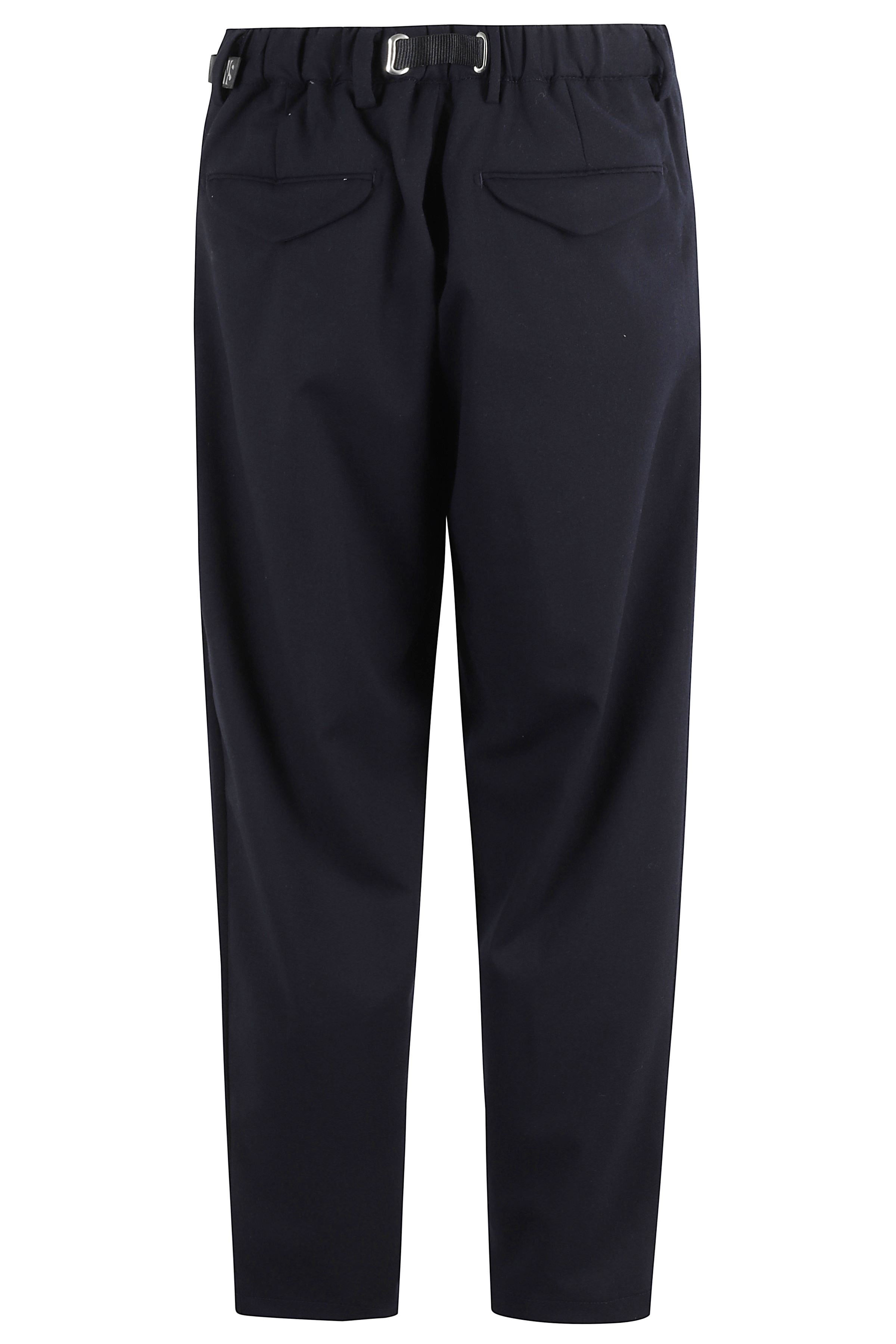 Tailored Black Pants with Adjustable Waistband and Pleated Design