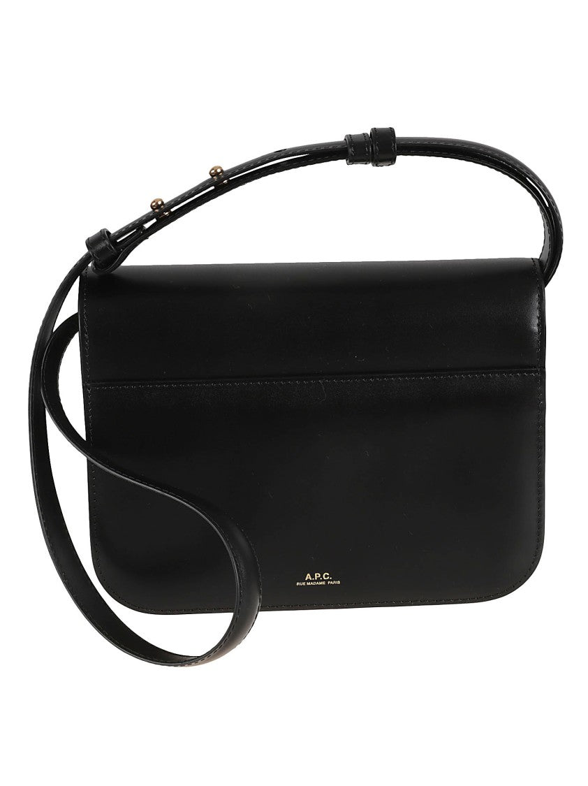 Structured Cowhide Leather Shoulder Bag