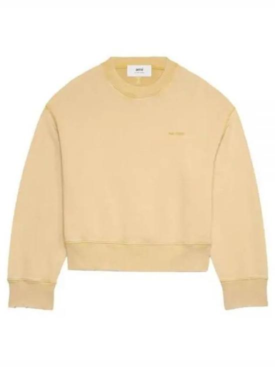 Cropped Long-Sleeve Sweatshirt with Ribbed Details