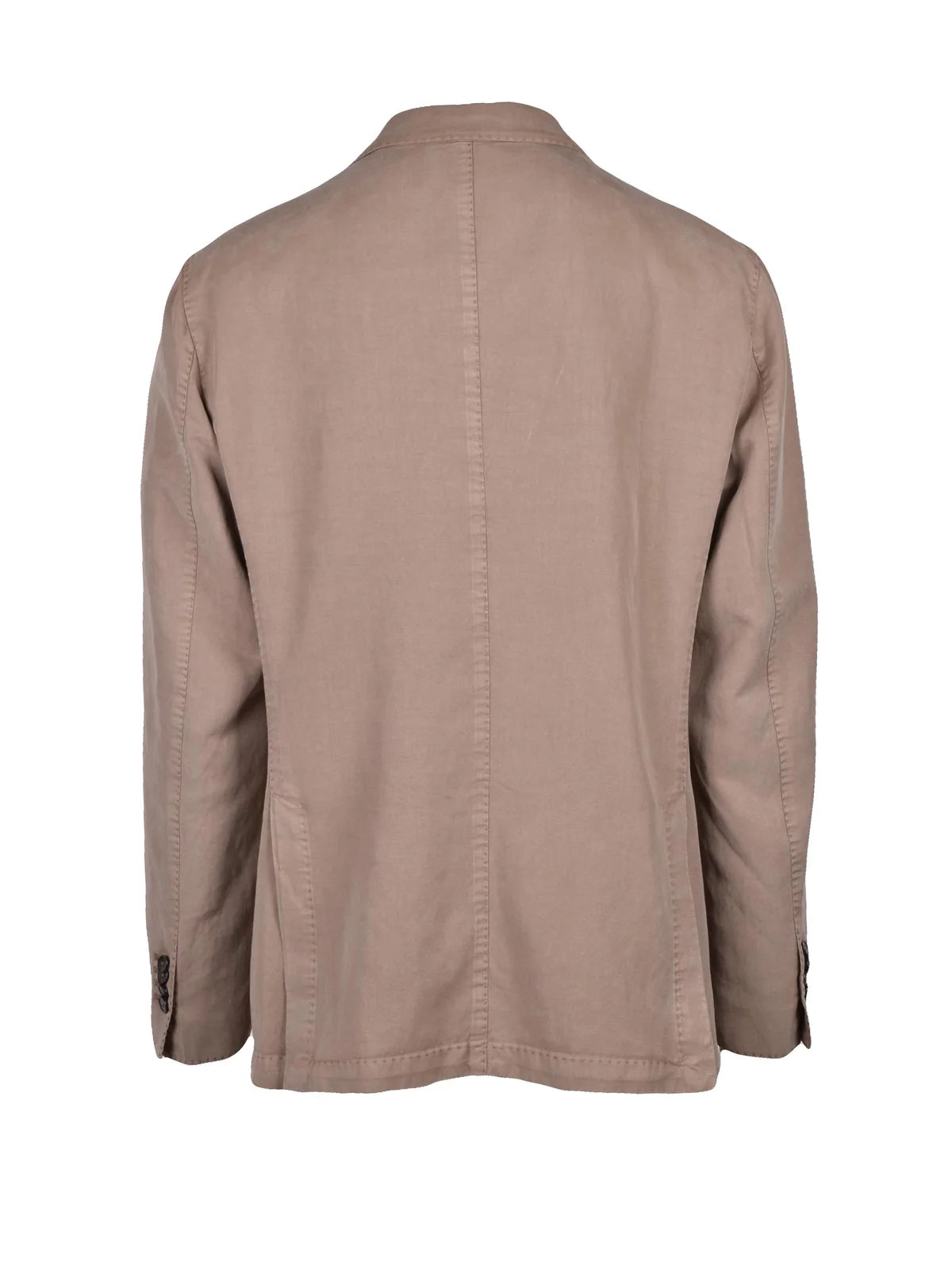 Taupe Linen Cotton Rounded Blazer Jacket