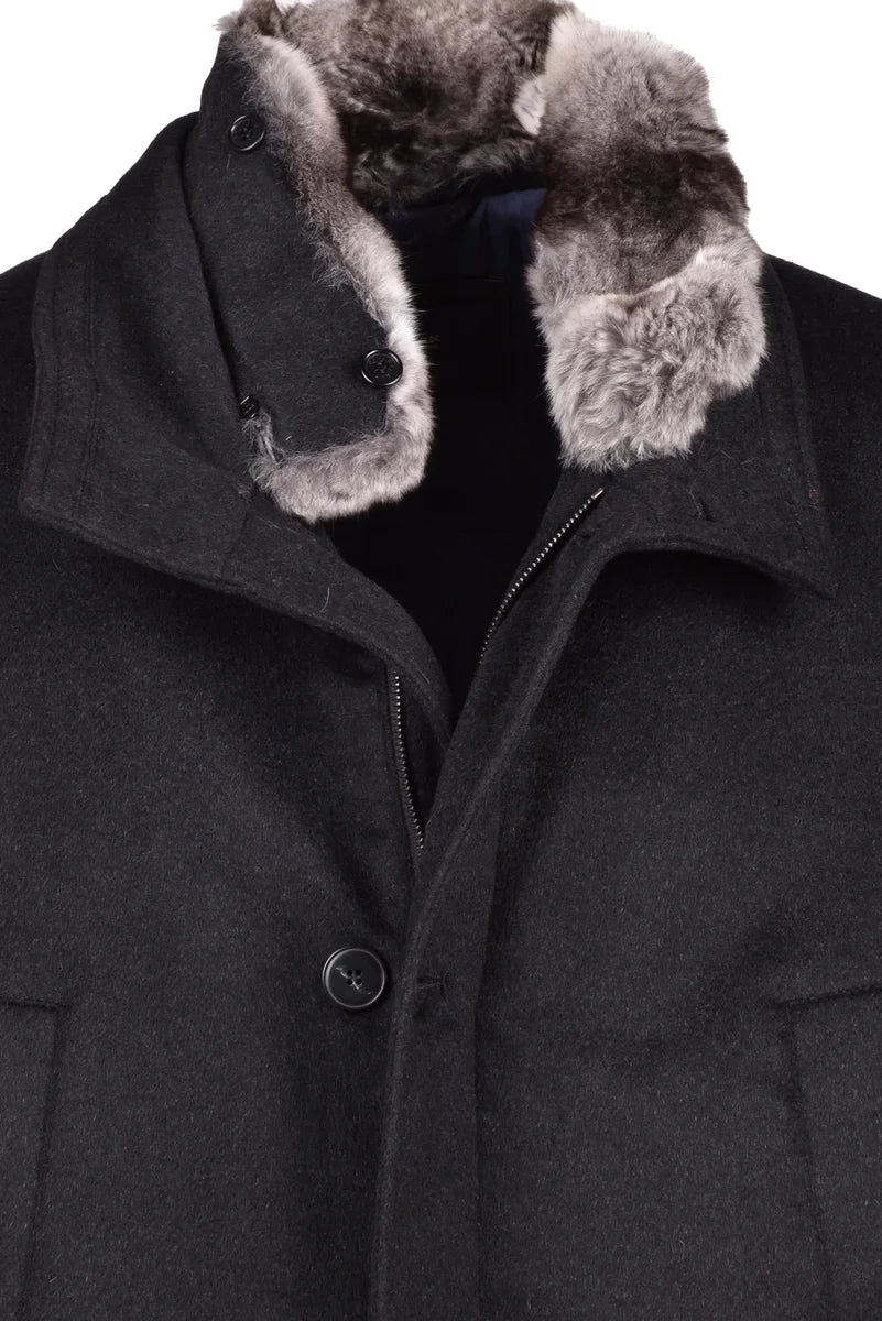 Cashmere/Hair Coat - Black