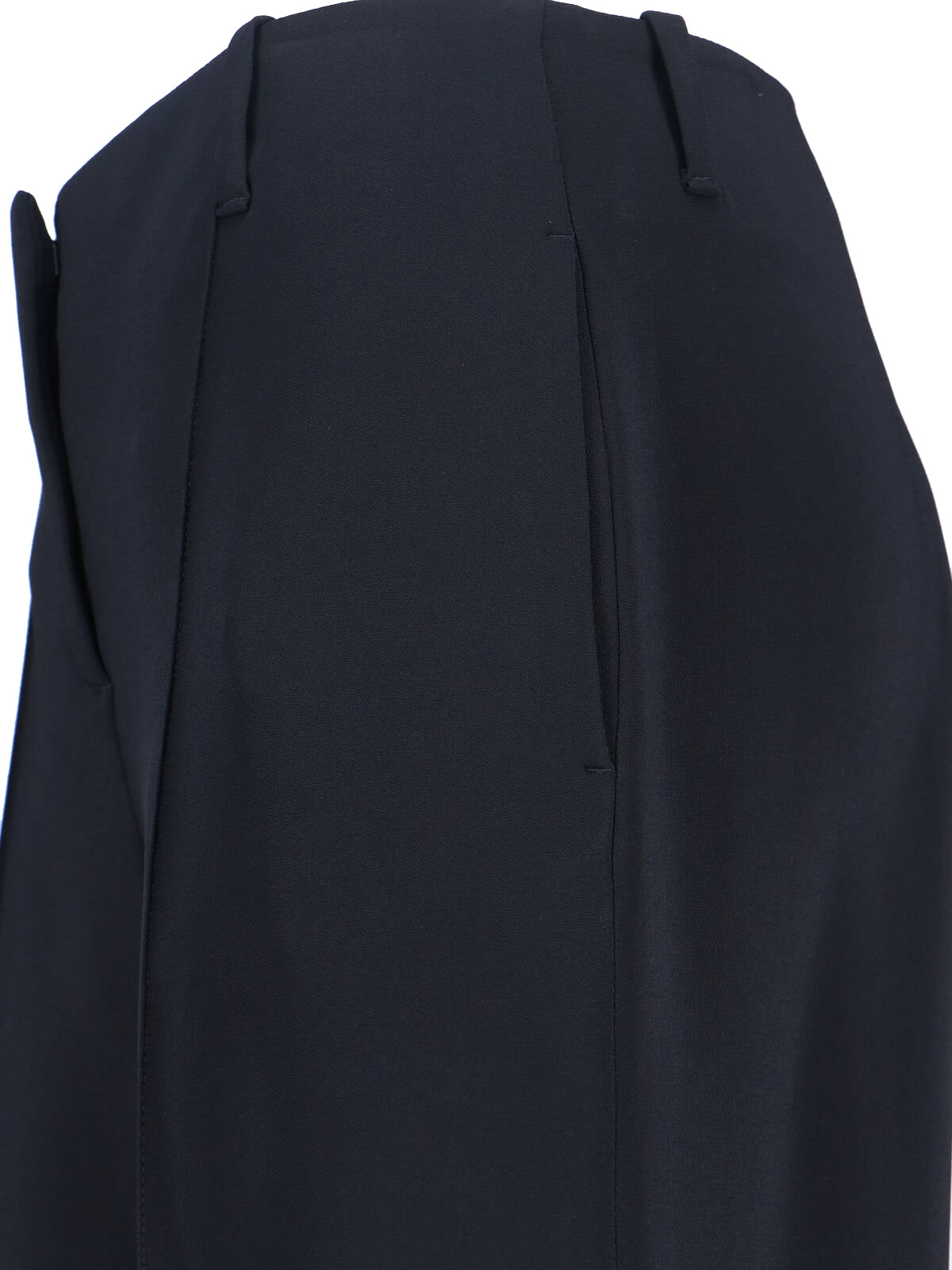Black Wide Leg Viscose Pants