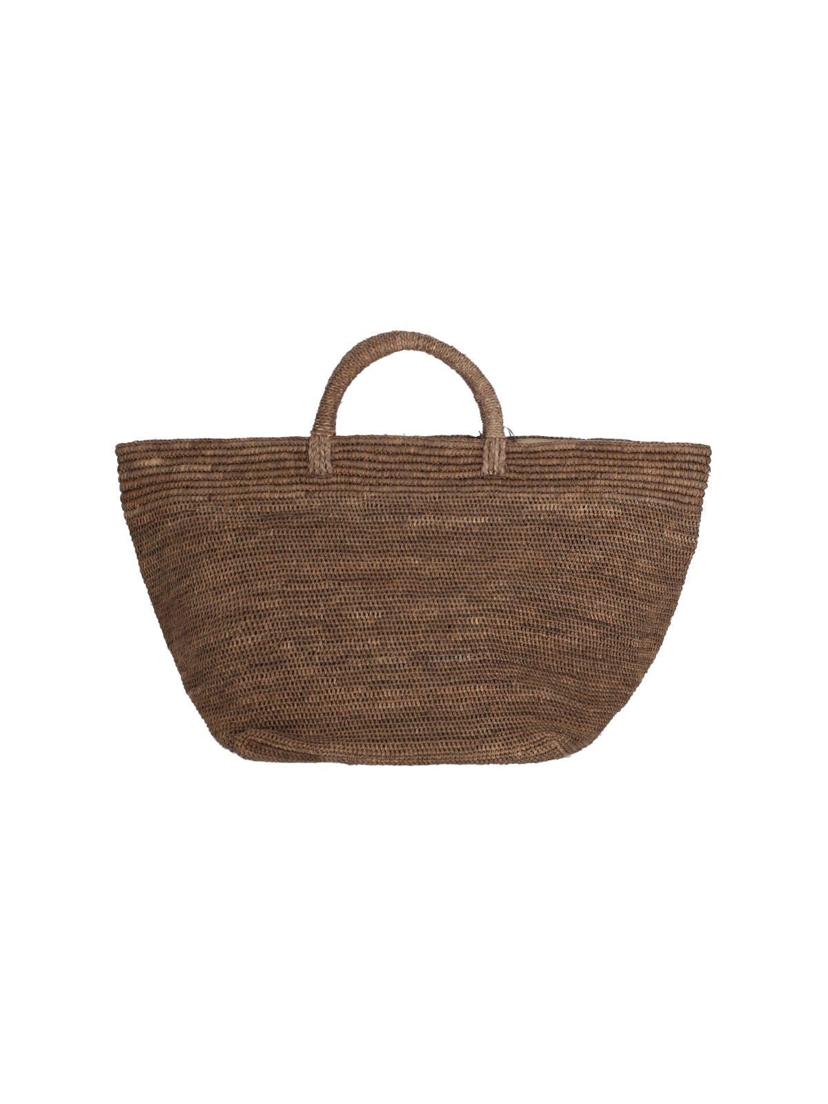 Medium Brown Handbag With Structured Silhouette And Minimalist Design
