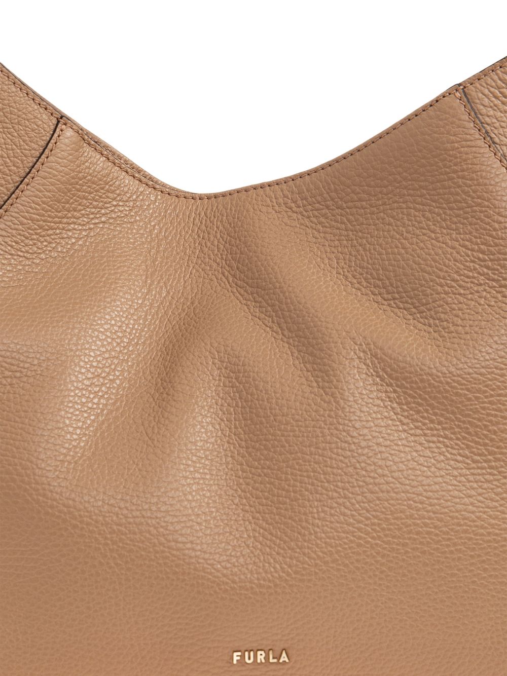 Slouchy Brown Pebbled Leather Handbag