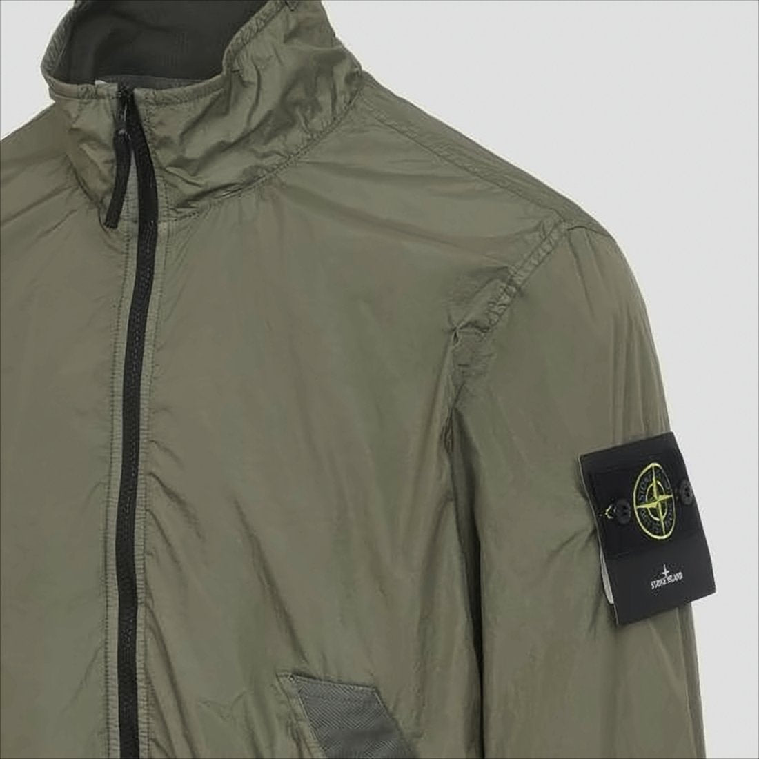 Lightweight Nylon Jacket with High Collar