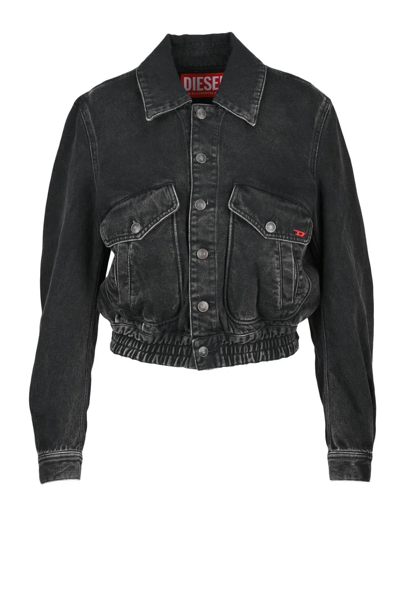 Black Denim Short Coat