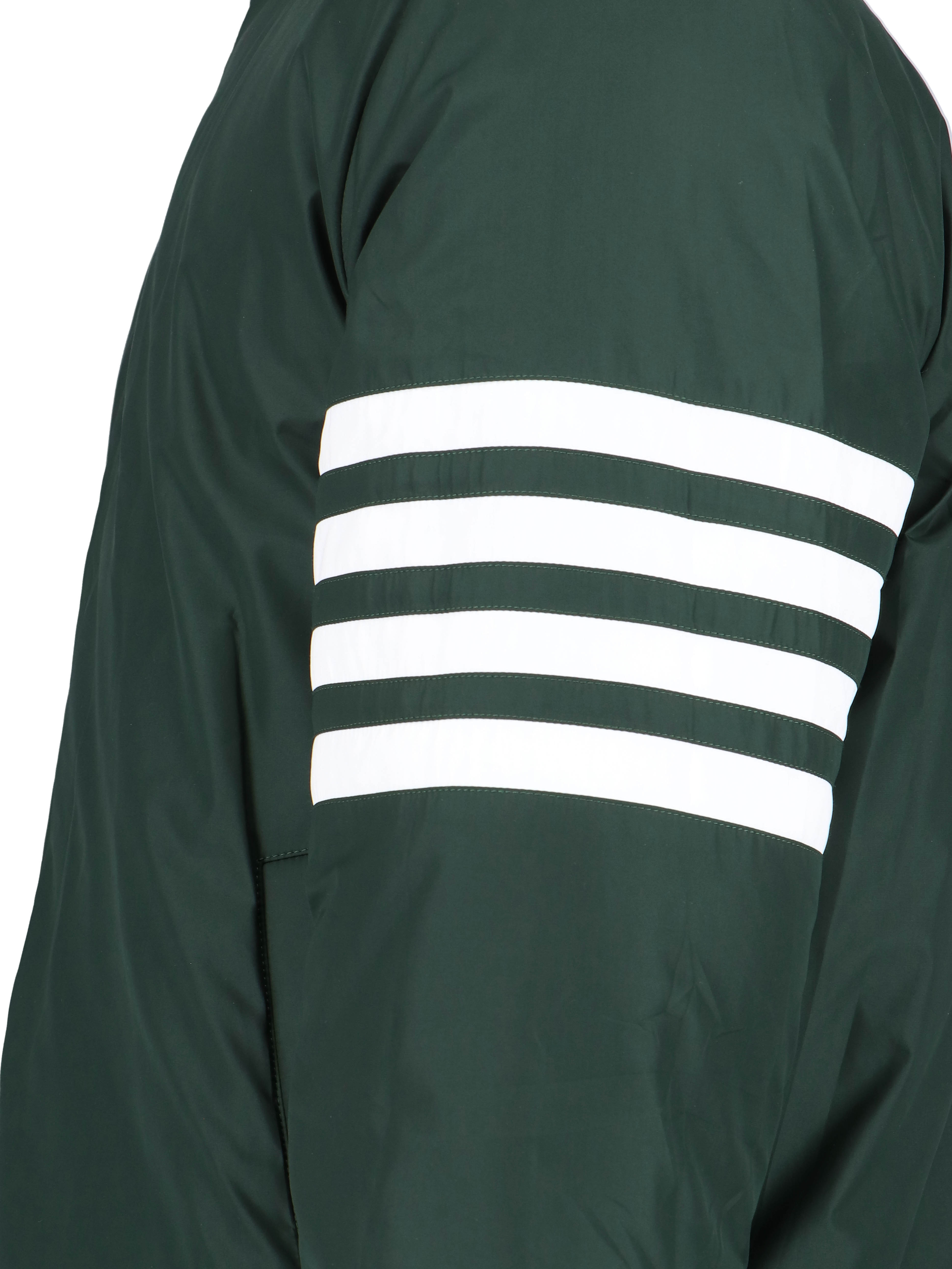 "Houndstooth Reversible" Down Jacket – Green/Black