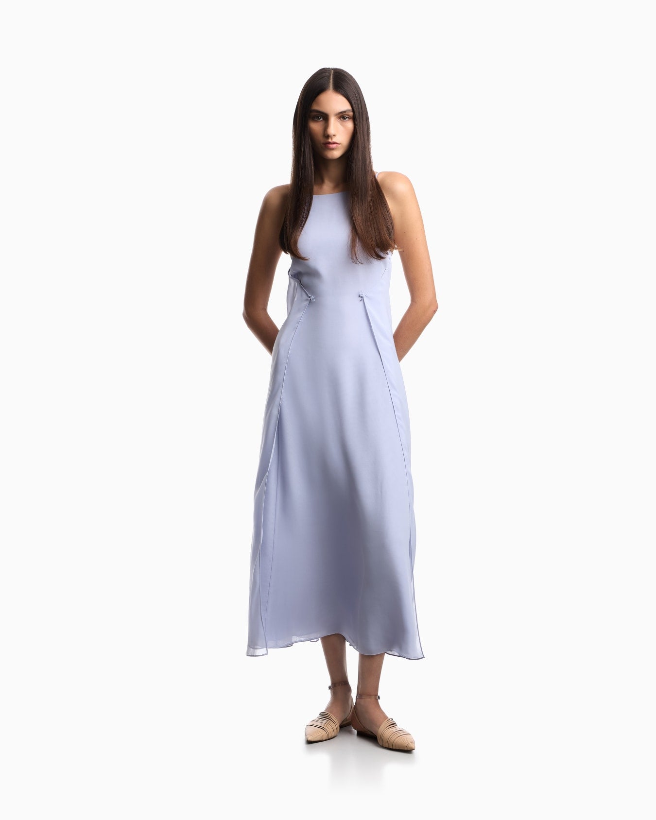 Long Techno Georgette A Line Dress