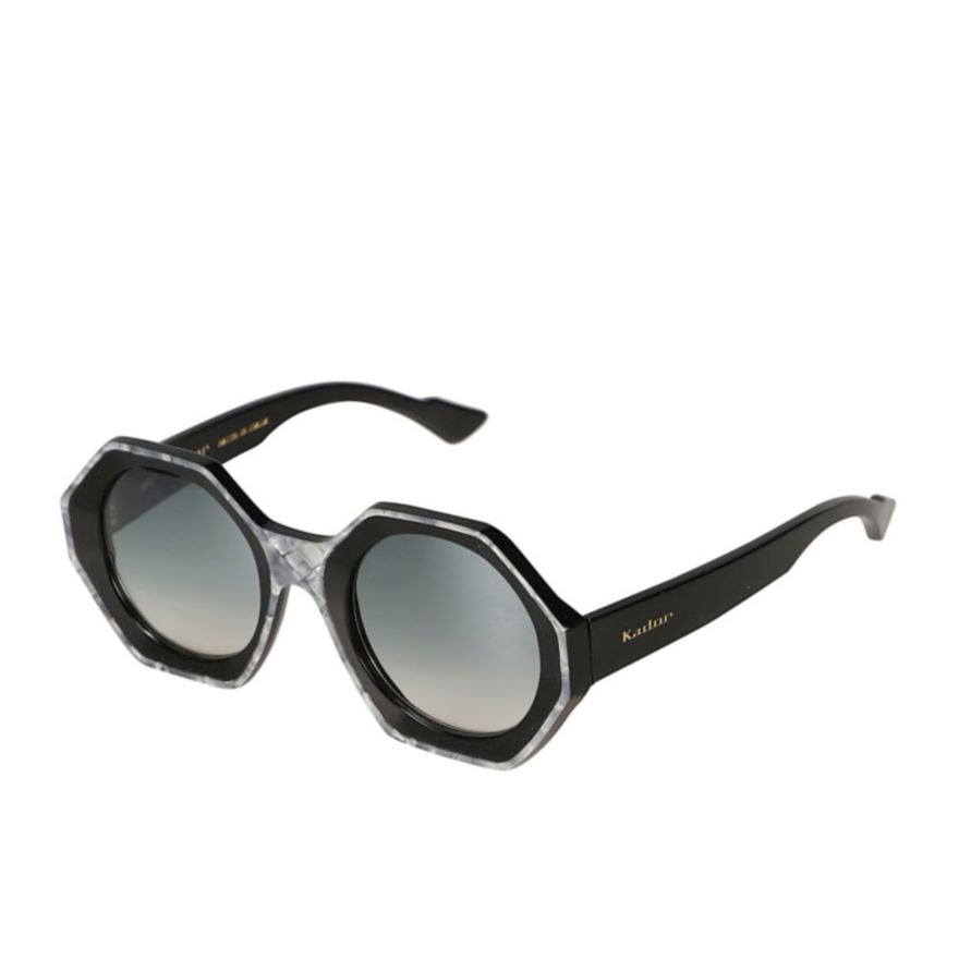 Kaorle Bold Octagonal Sunglasses with Marbled Frame