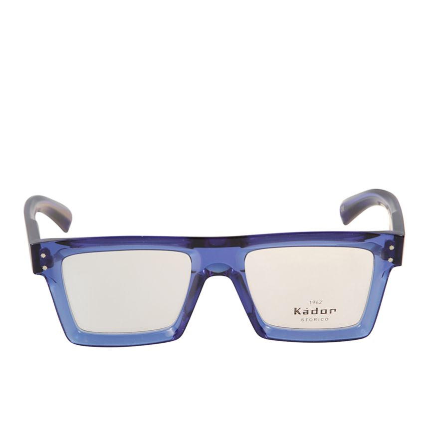 Premium 7 Rectangular Sunglasses with Translucent Deep Blue Frame