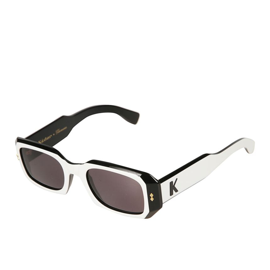 Klarissa Glamour Rectangular Black and White Frame Sunglasses