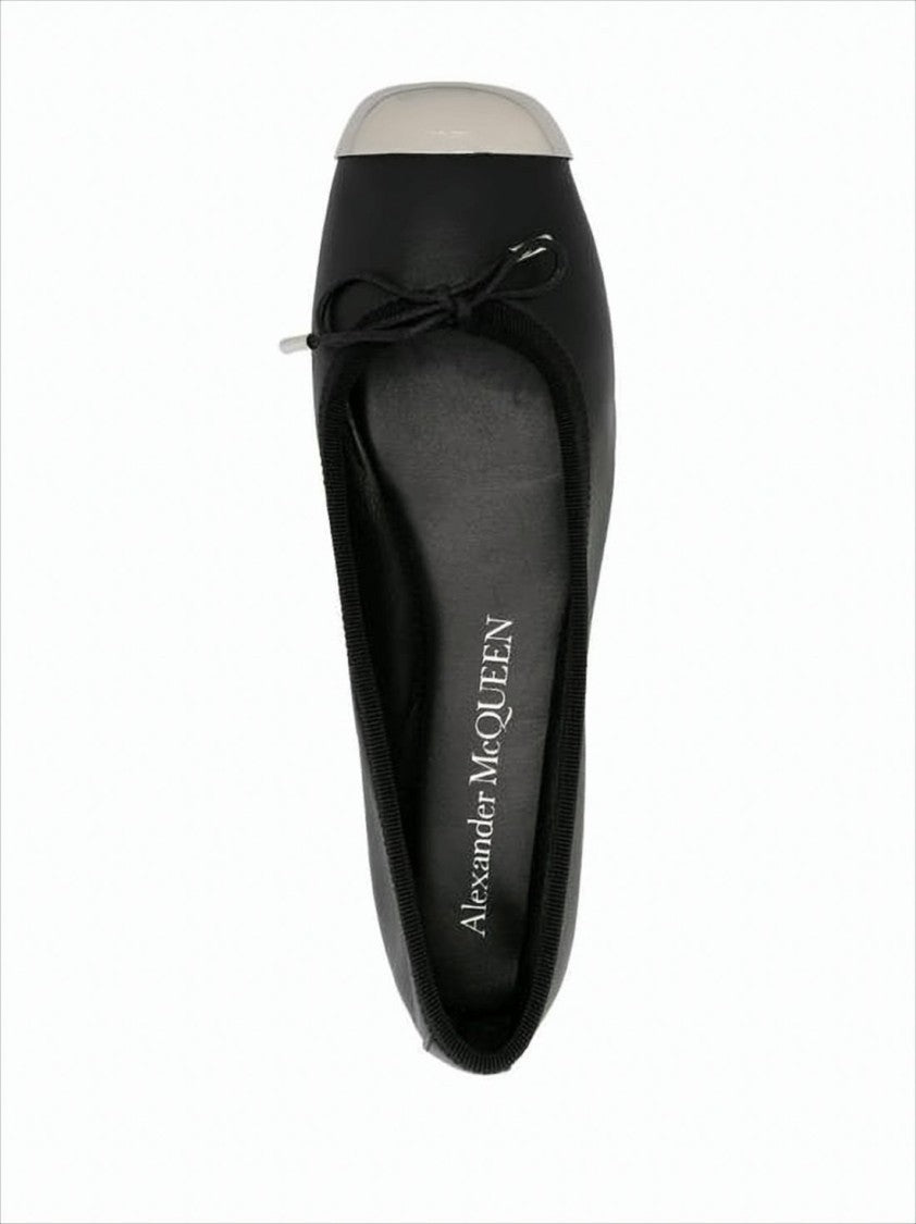 Flat Black Leather Shoes