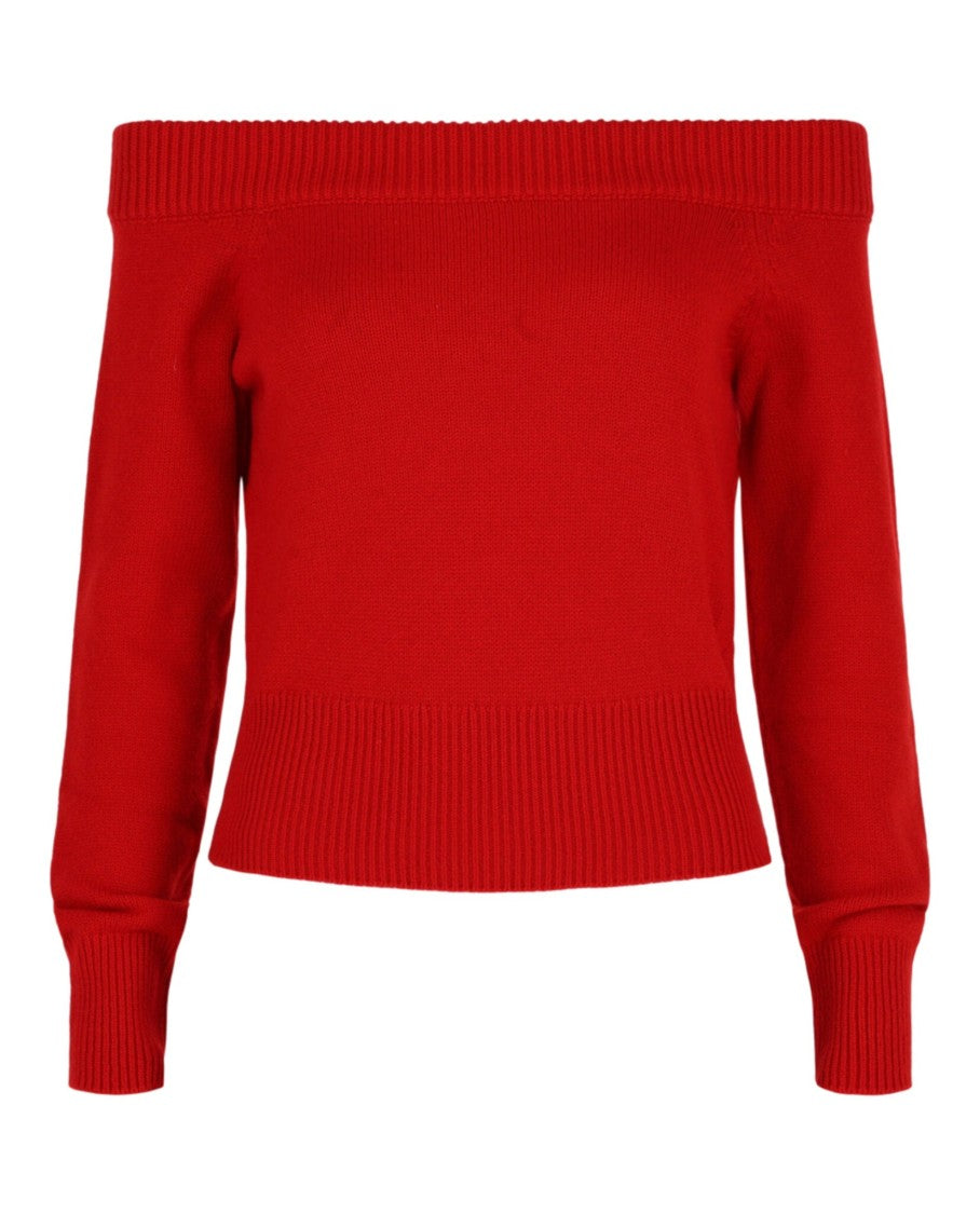 Off-The-Shoulder Wool And Cashmere Blend Sweater