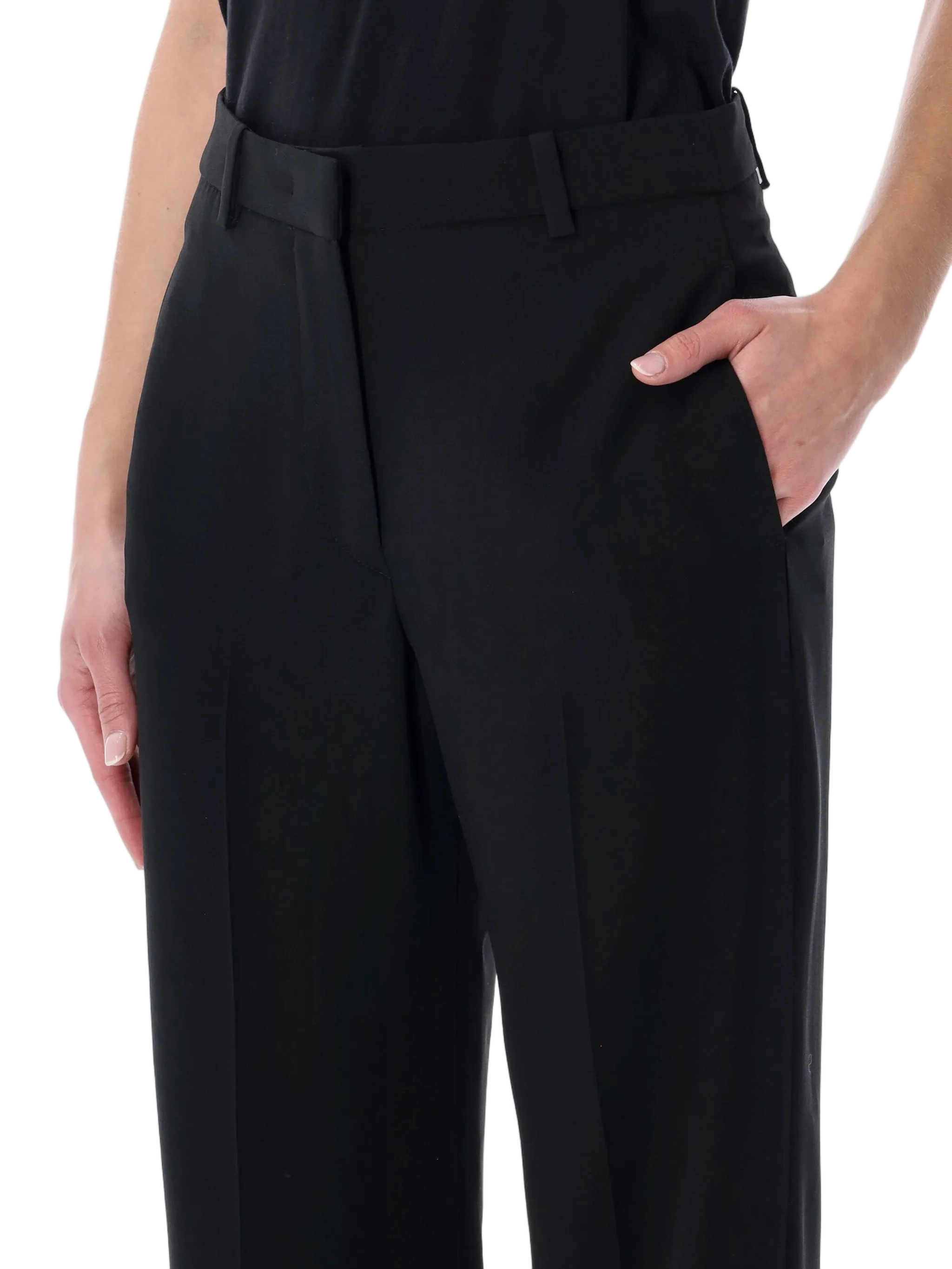 Black Noanda Tailored Straight-leg Pants