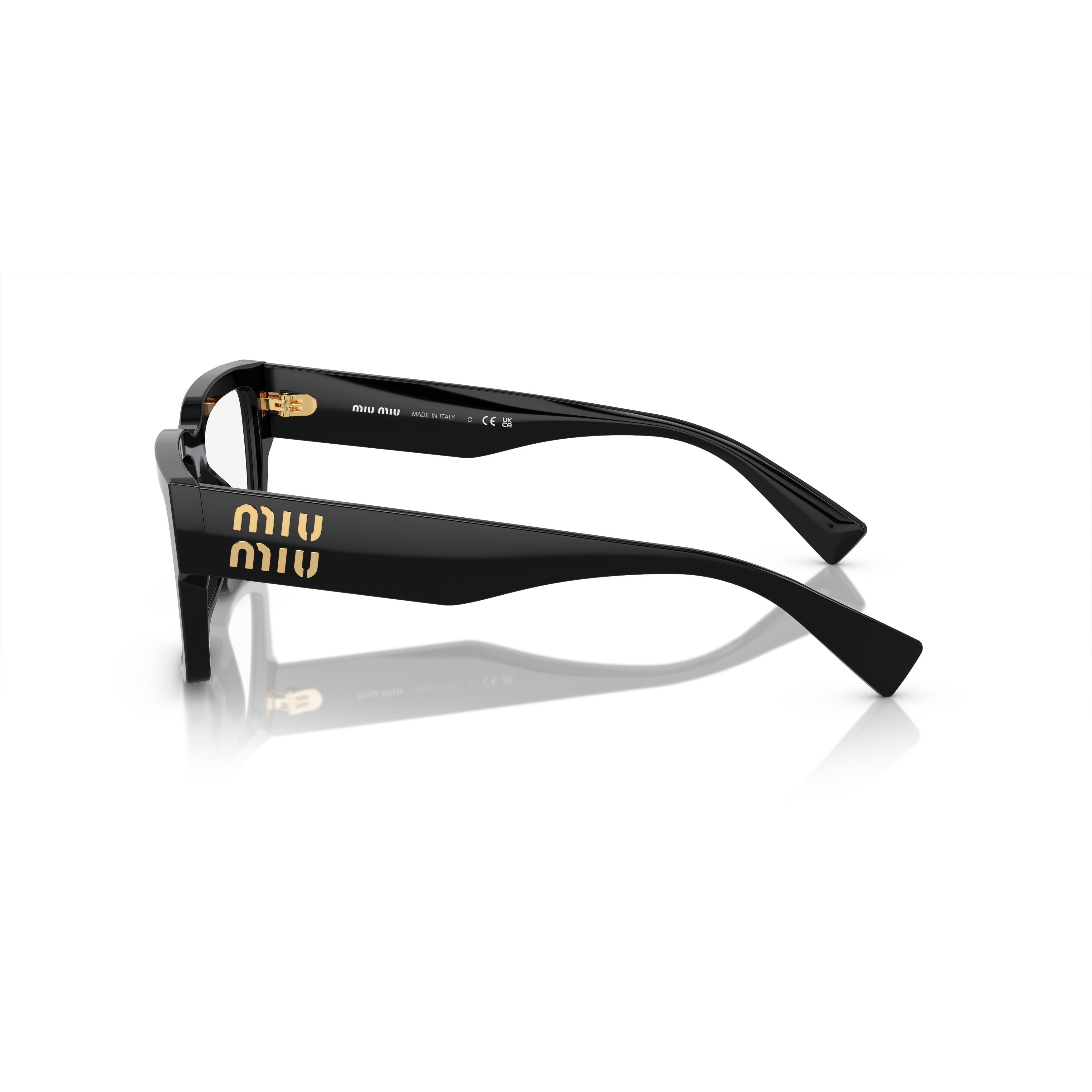 0mu 02xv Rectangular Black Acetate Sunglasses