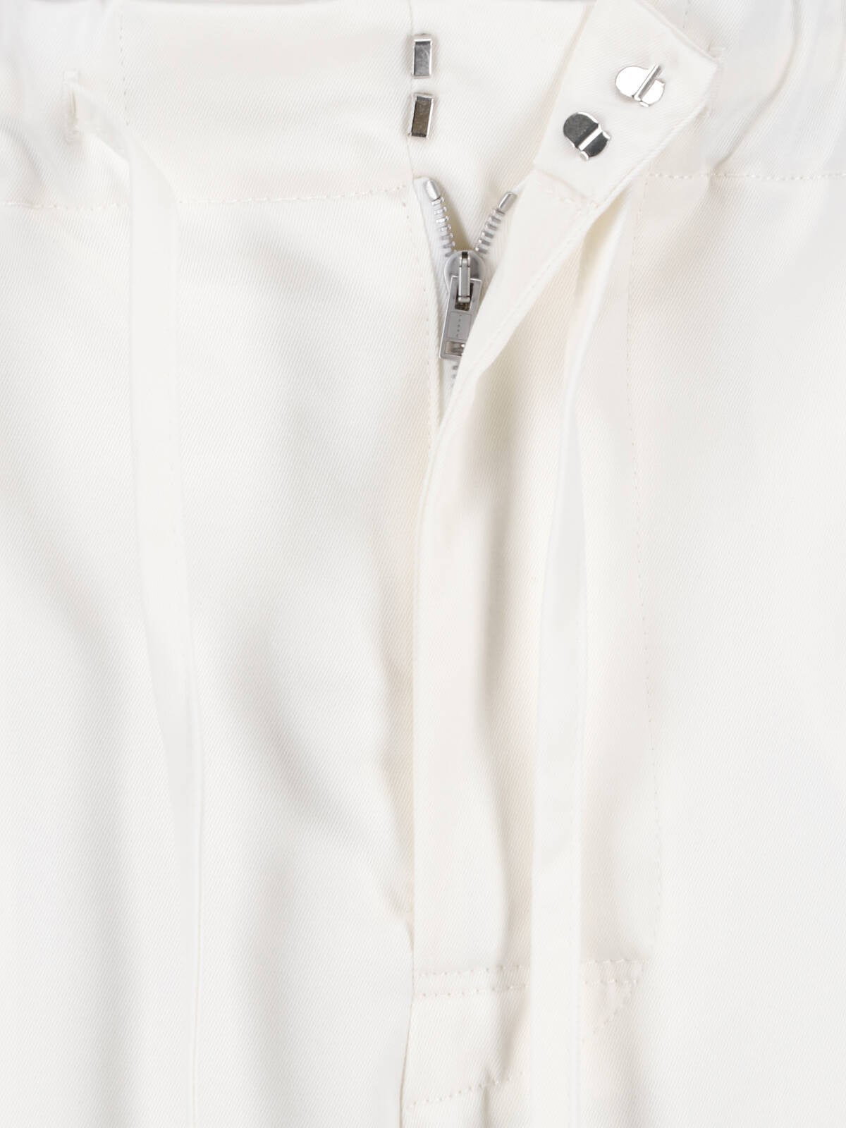 White Brushstroke Stripe Poplin Pants