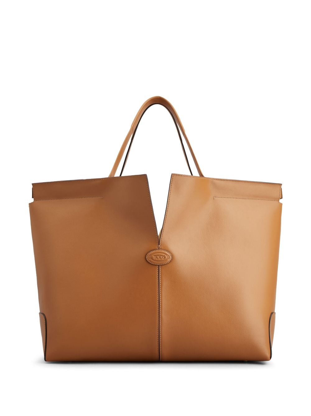 Smooth Brown Leather Tote