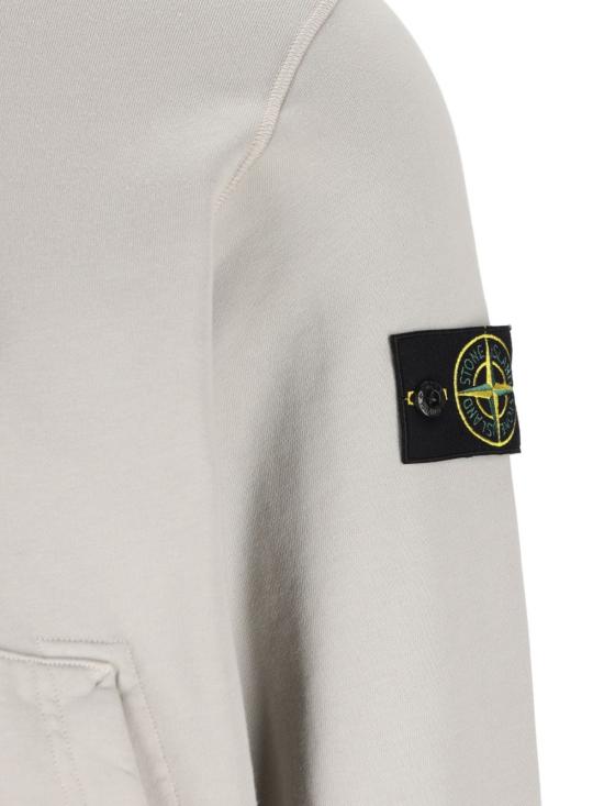 Organic Cotton Fleece Zip-Up Hoodie With Distinctive Sleeve Patch