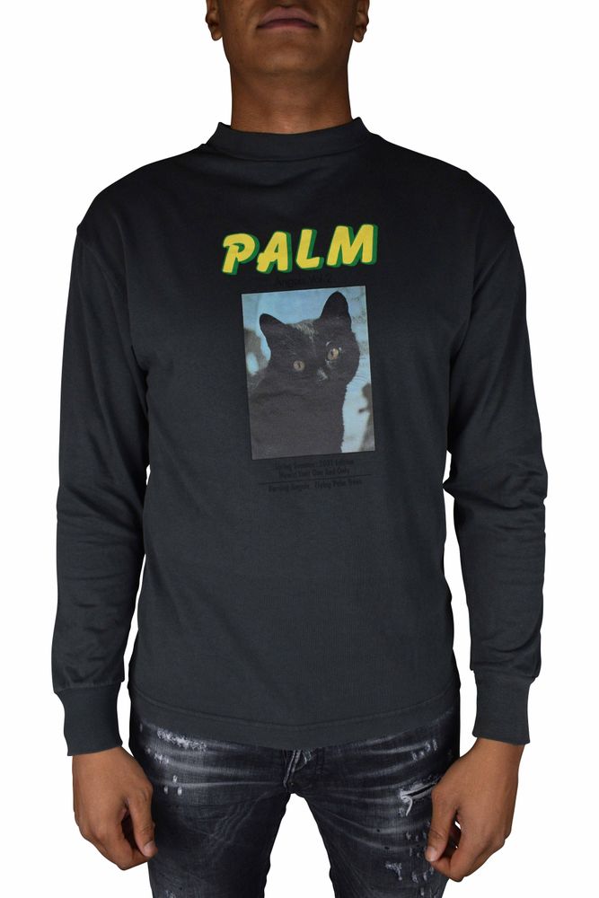 Graphic Long-Sleeved T-Shirt With Cat Design