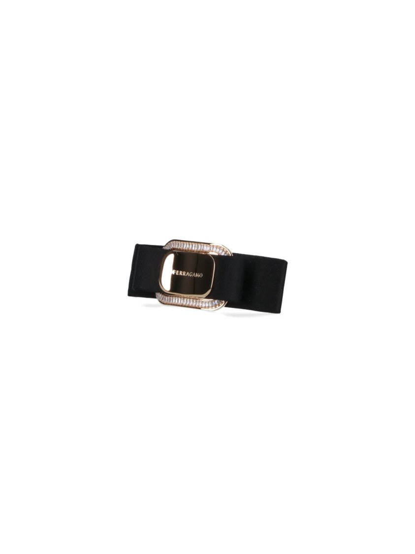 "Vara" Grosgrain Hair Clip – Black
