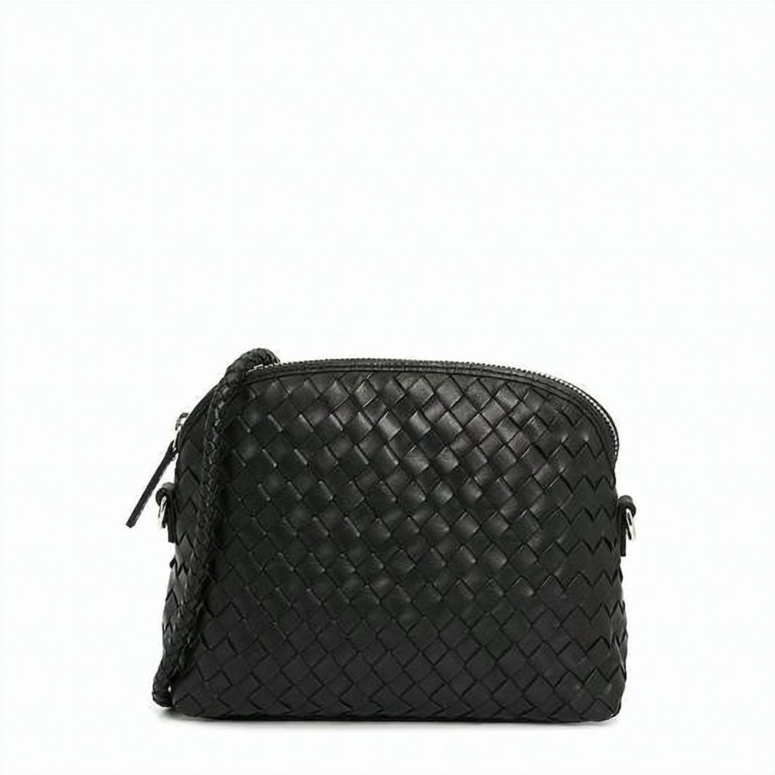 Woven Buffalo Leather Crossbody Bag