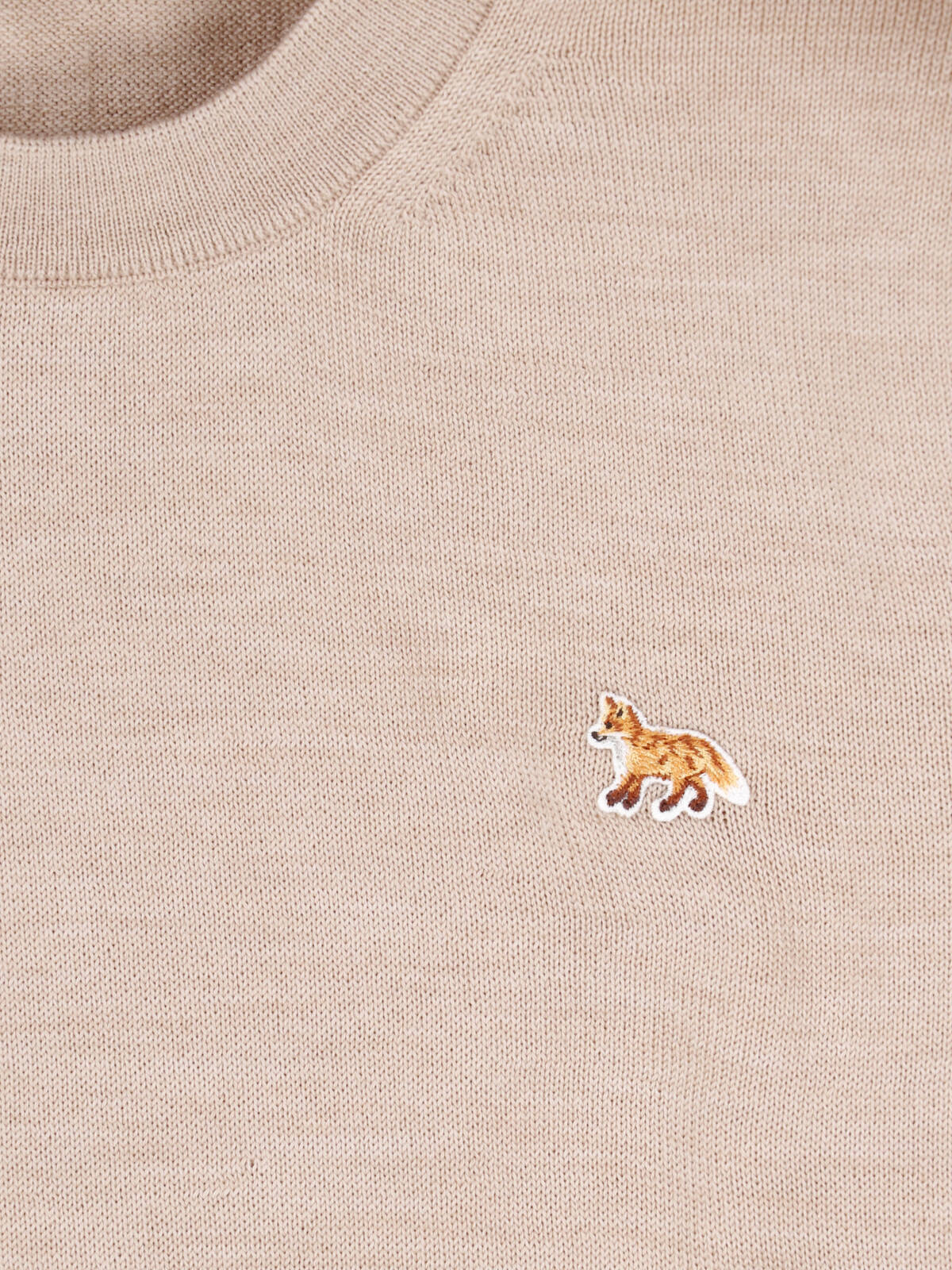 Beige Baby Fox Merino Wool Sweater