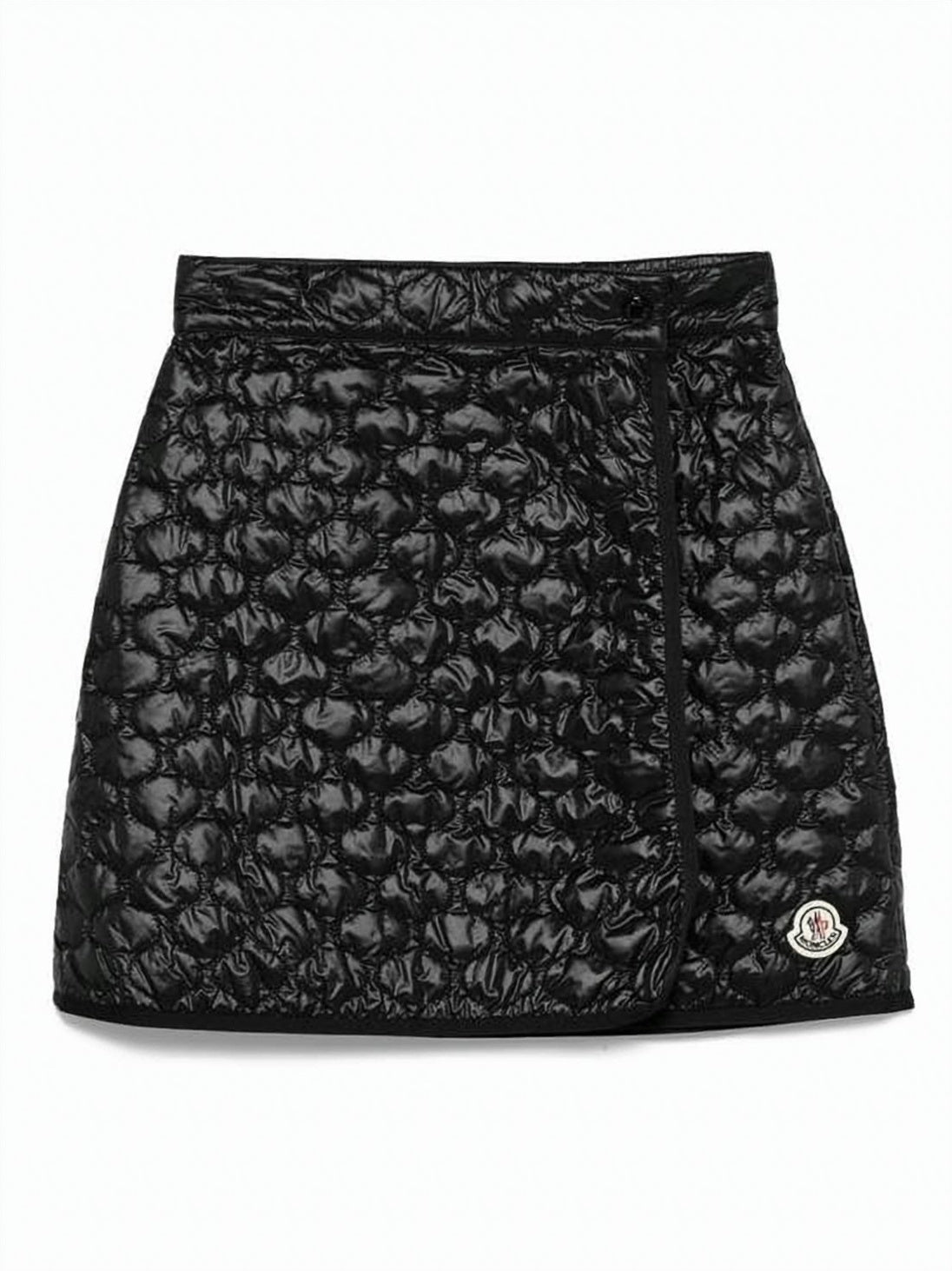Quilted Midi Skirt with Wrap-Style Front