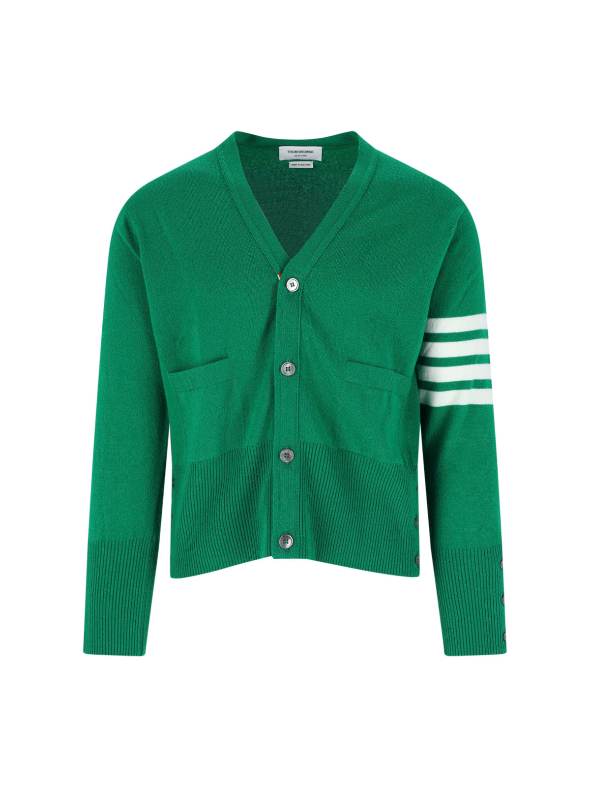 4 Bar Green Cashmere Cardigan