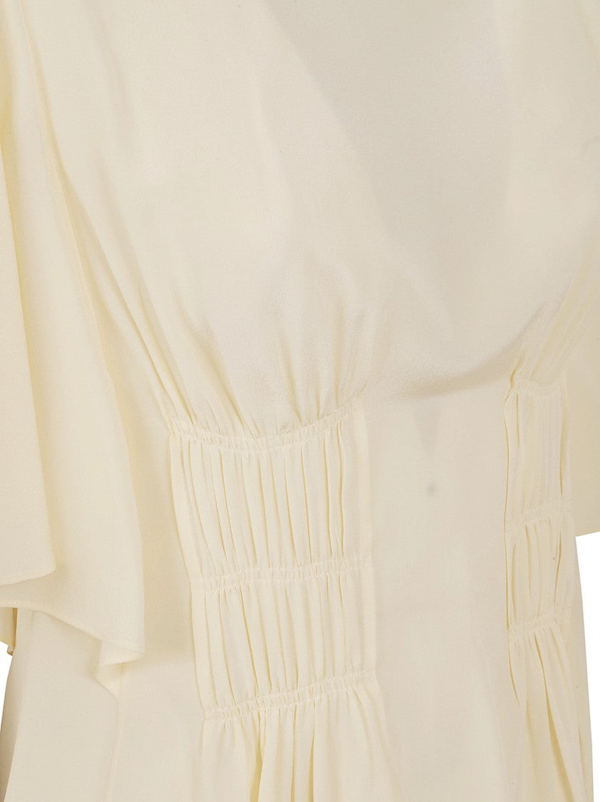 Silk Shirt With Flutter Sleeves