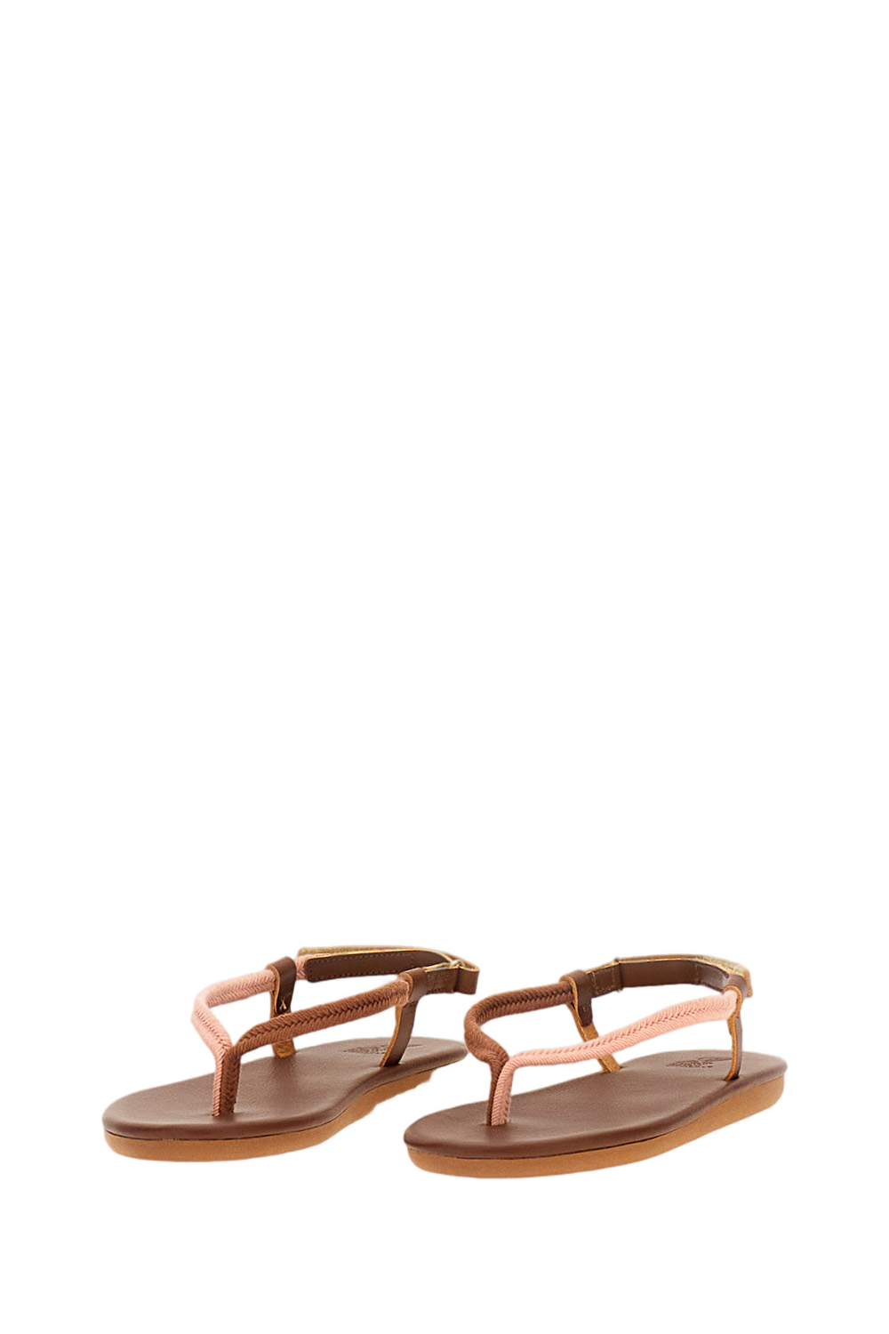 Pink Tan Zoi Cord Leather Sandals