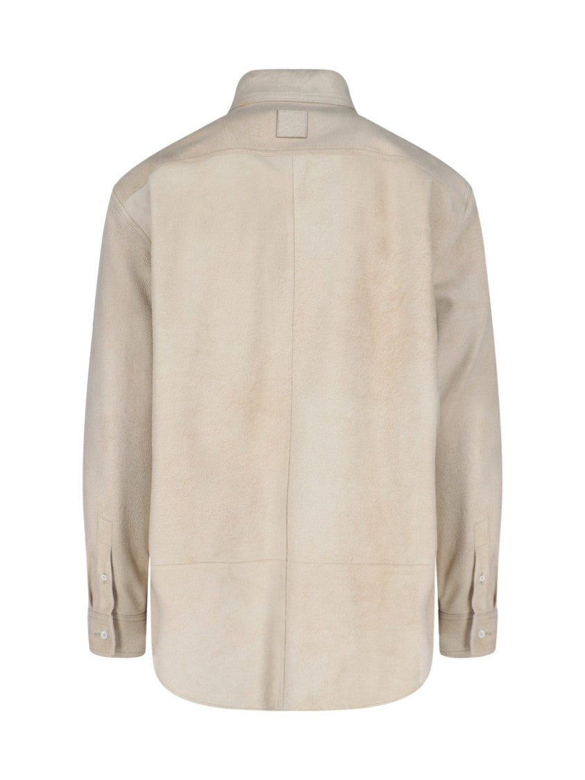 "Anagram" Shirt Jacket Beige