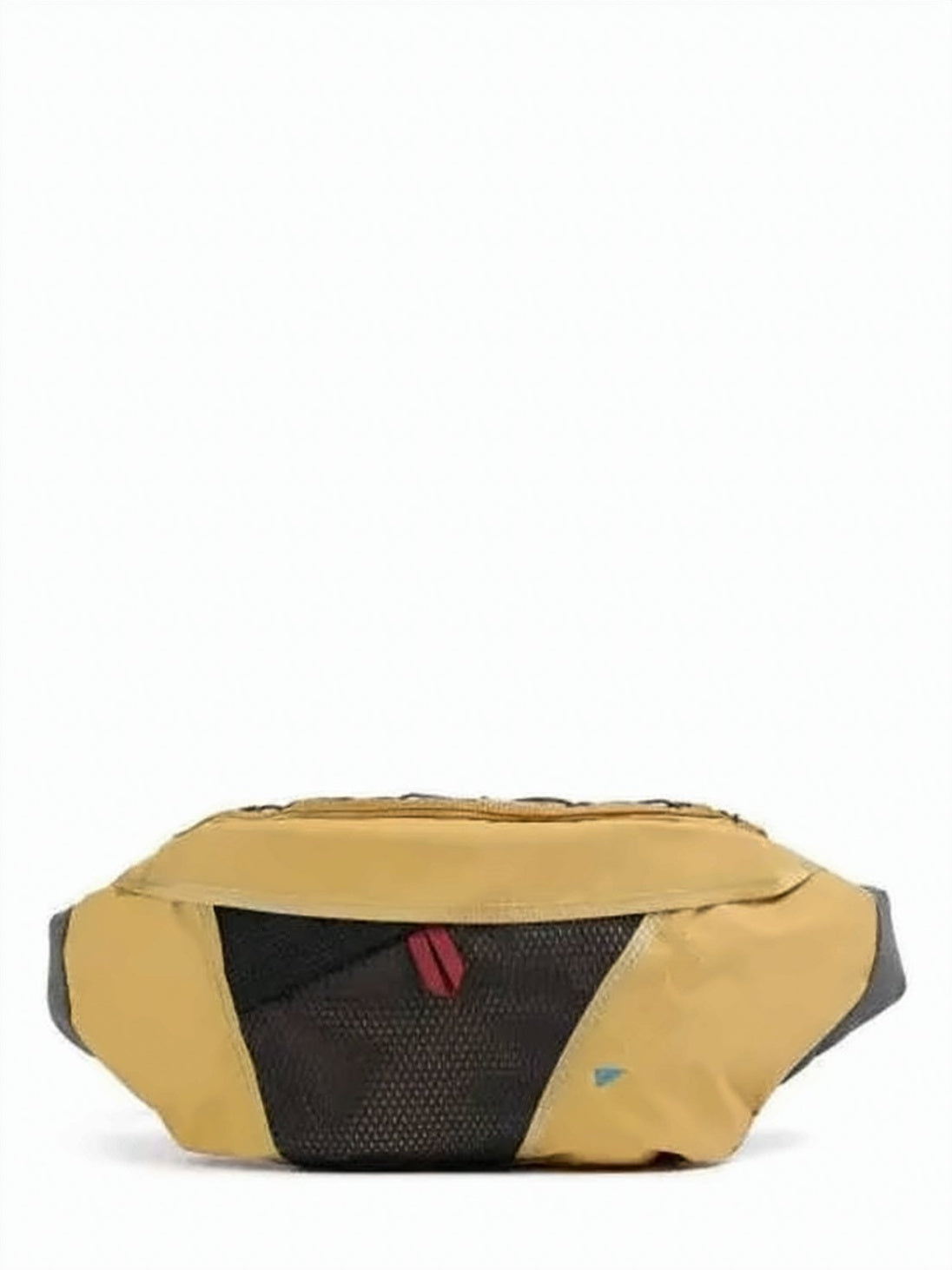 Compact Brown Belt Bag with Mesh Panels