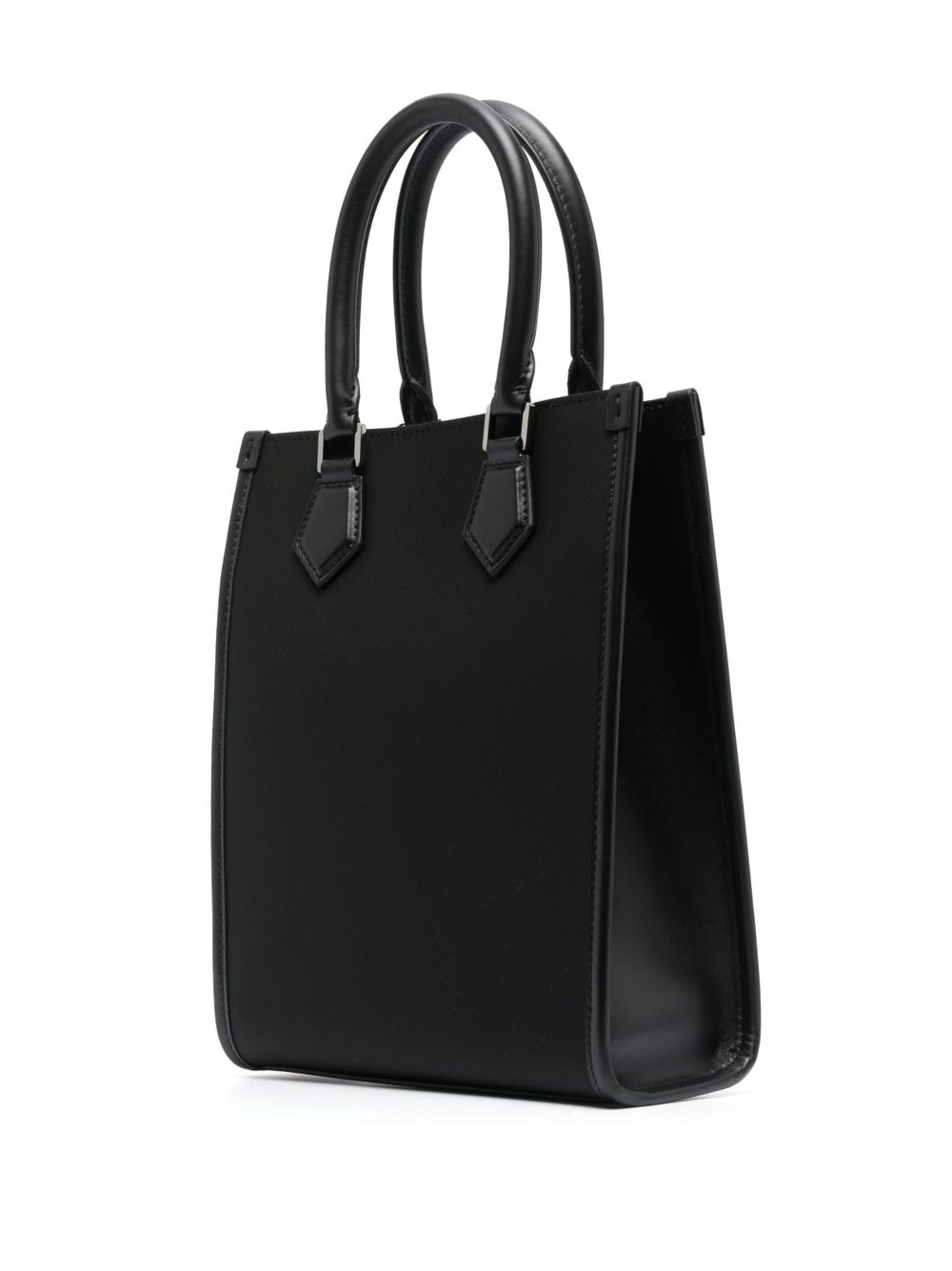 Compact Nylon Calf Leather Milano Tote